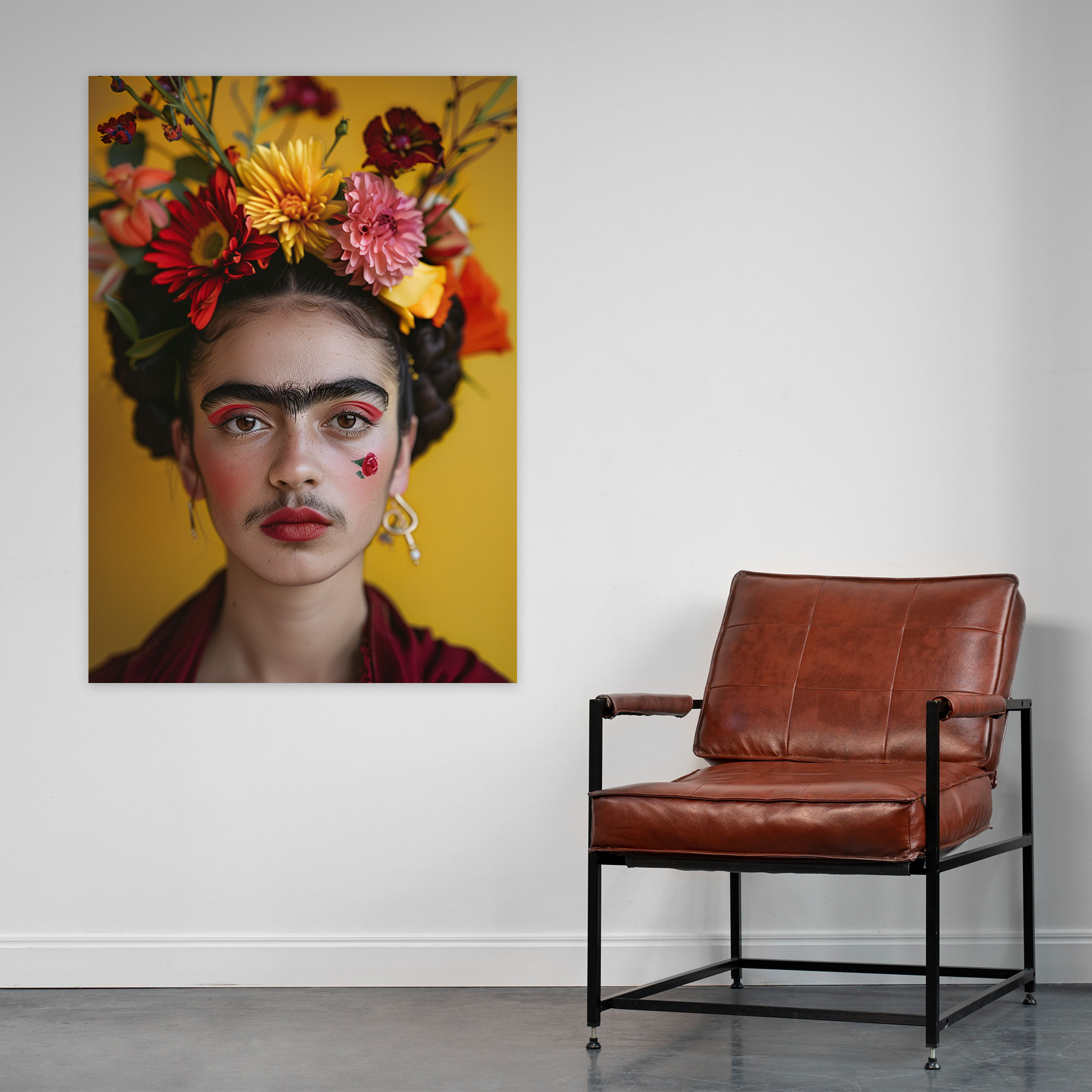 Frida Kahlo Stili Kanvas Tablo - Frida Kahlo Kanvas Duvar Sanatı Ev Dekorasyonu