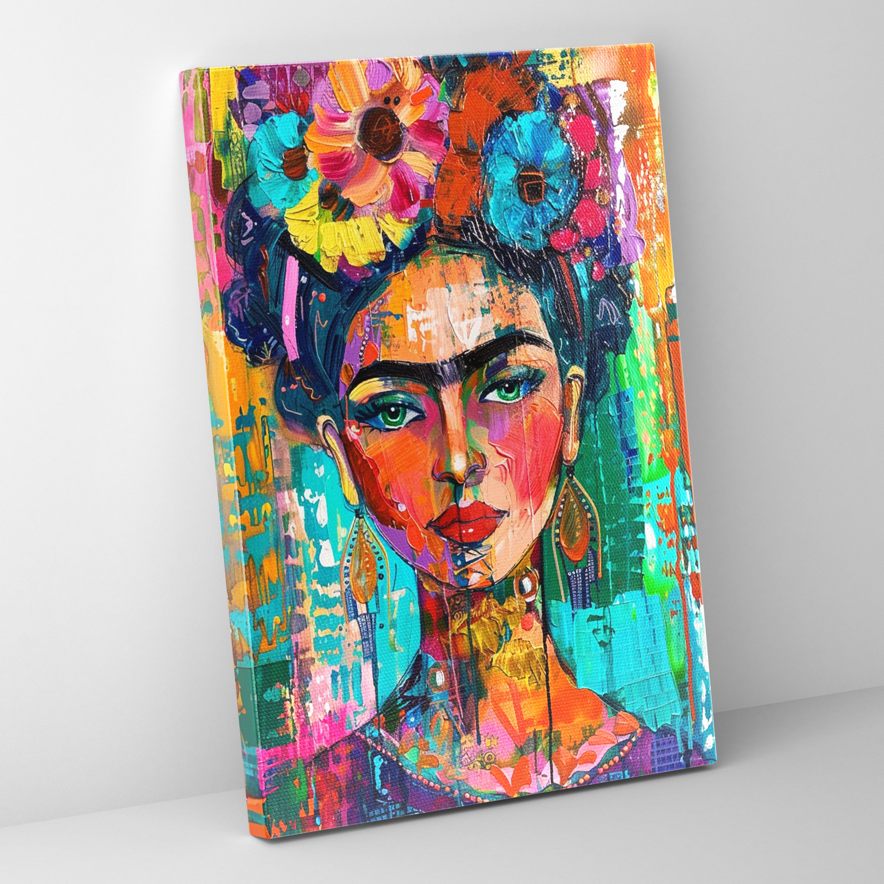 Frida Kahlo Style Canvas Print - Frida Kahlo, Canvas Print, Canvas, Canvas Wall Art