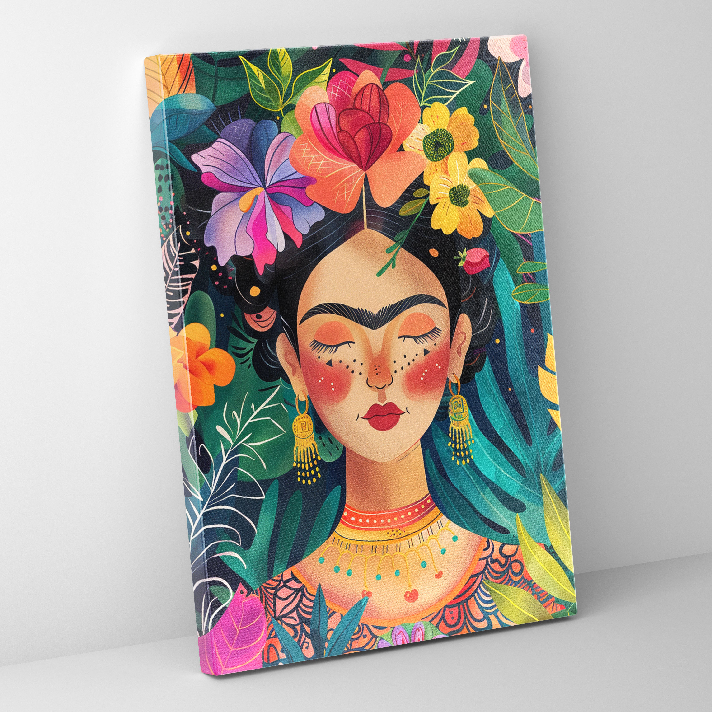 Frida Kahlo Style Canvas Print - Frida Kahlo, Home Decoration, Canvas Print, Frida Kahlo Style