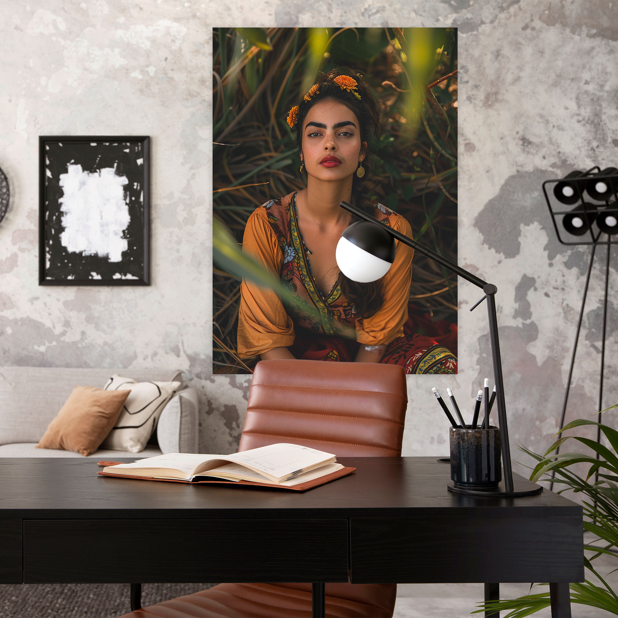 Frida Kahlo Style Canvas Print - Frida Kahlo, Canvas Print, Canvas, Home Decoration