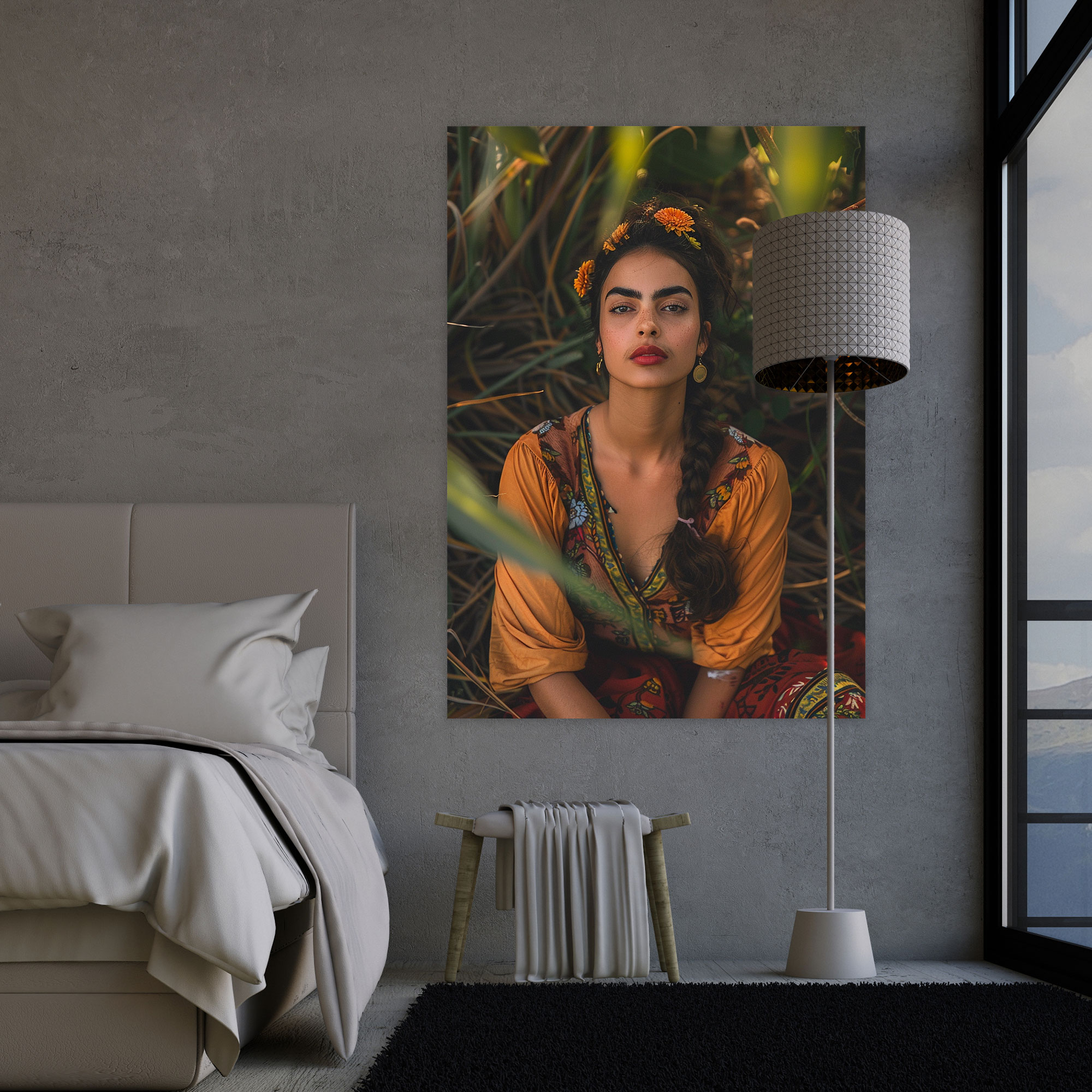 Frida Kahlo Style Canvas Print - Frida Kahlo, Canvas Print, Canvas, Home Decoration