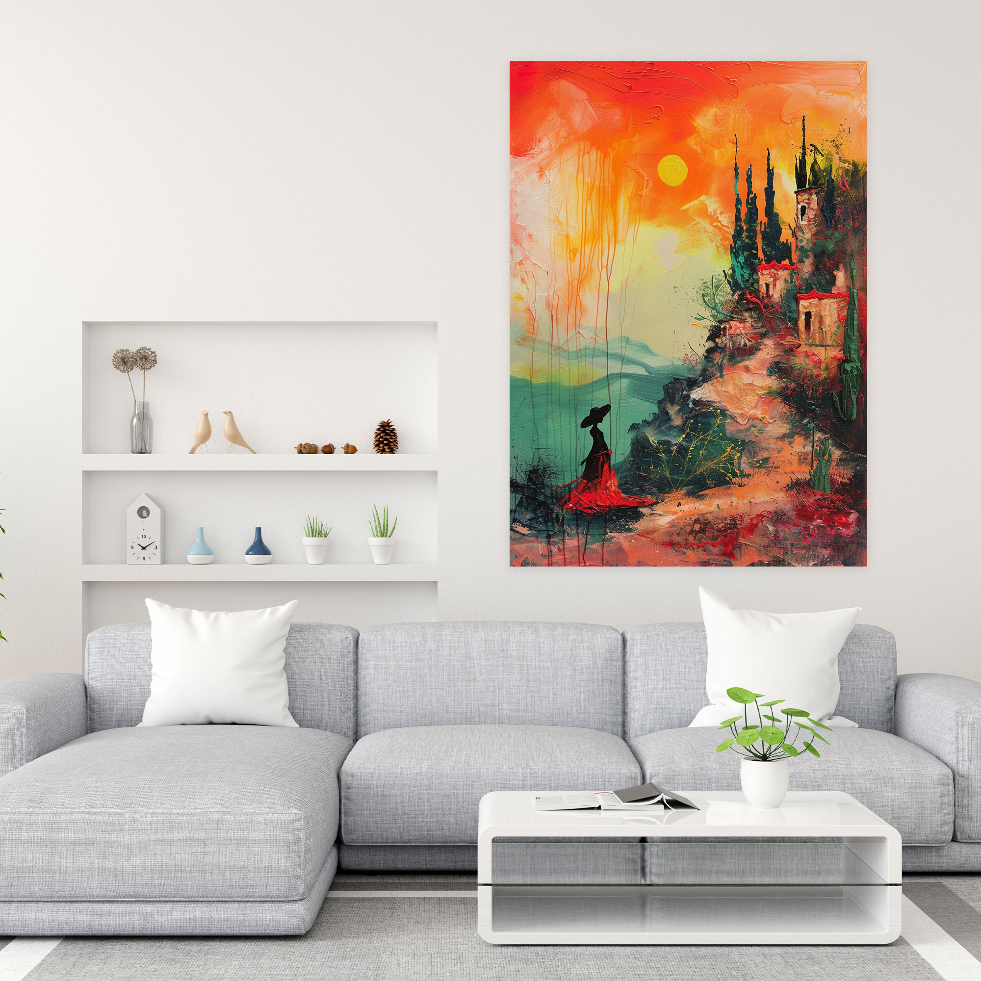 Frida Kahlo Style Wall Art - Frida Kahlo, Home Decoration, Canvas Wall Art, Canvas
