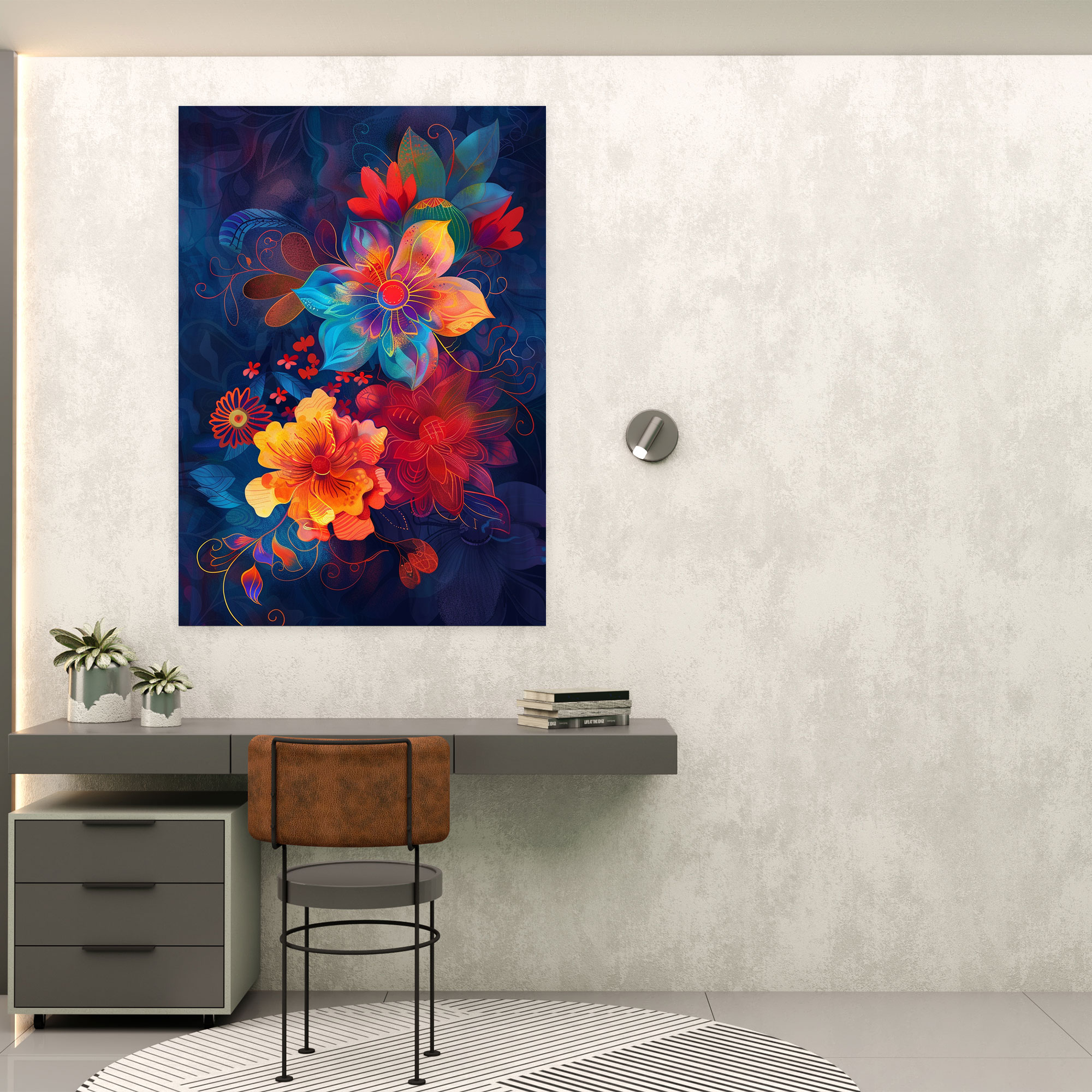 Frida Kahlo Style Canvas Print - Frida Kahlo, Wall Art, Home Decoration, Wall Decoration