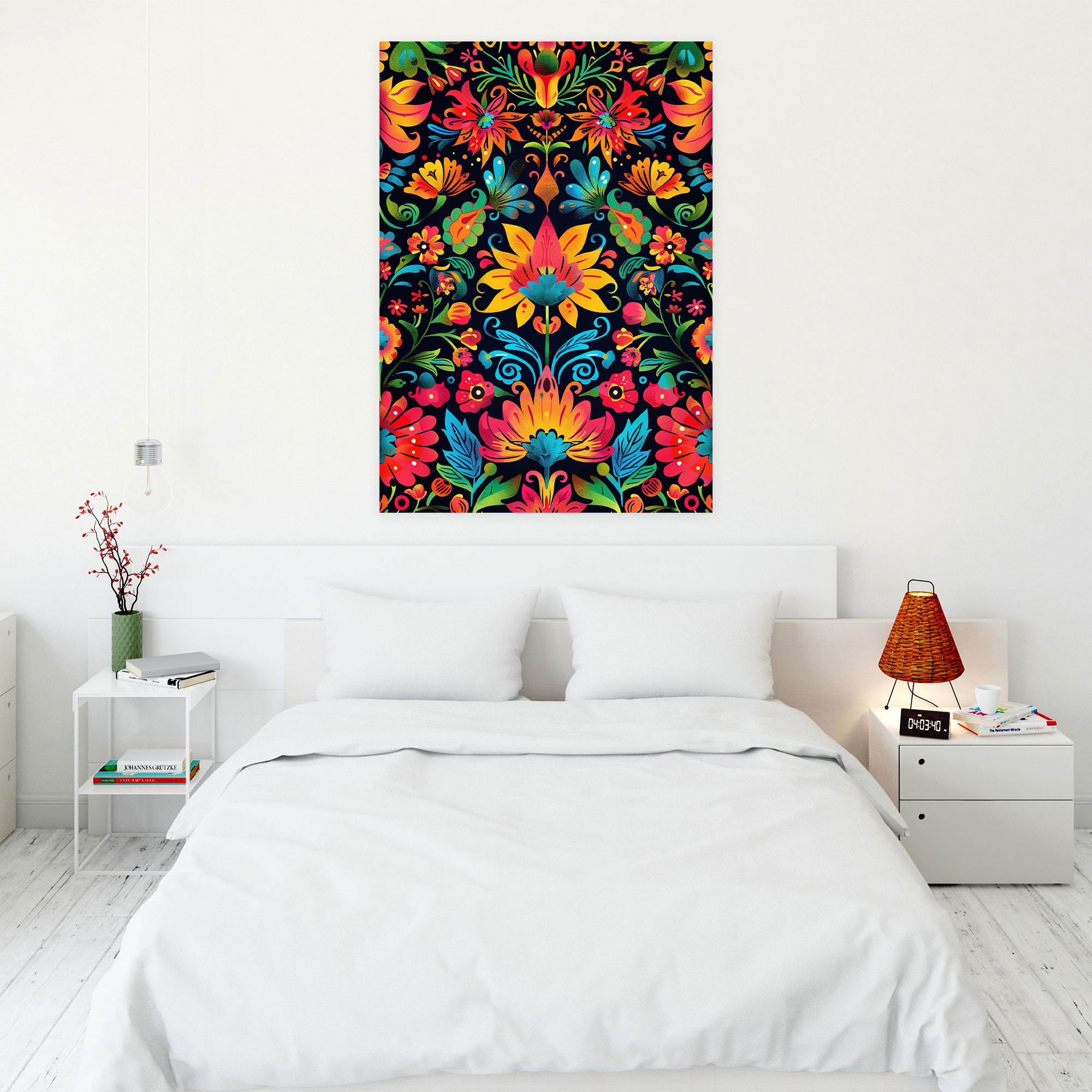 Frida Kahlo Style Wall Art - Frida Kahlo, Canvas, Wall Art, Wall Decoration