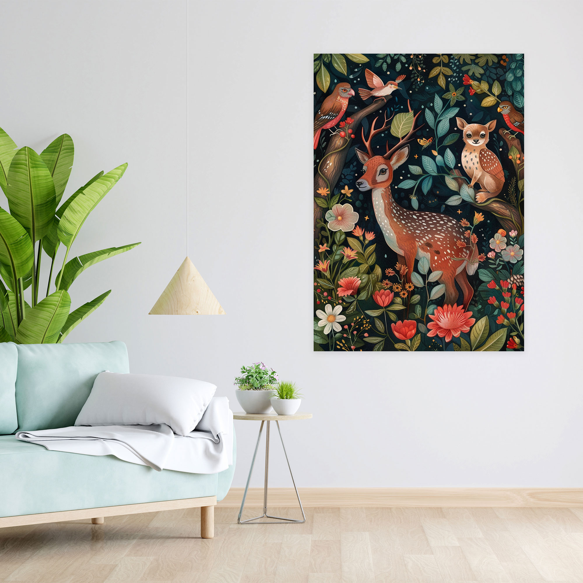 Frida Kahlo Style Wall Art - Frida Kahlo, Wall Decoration, Home Decoration, Canvas