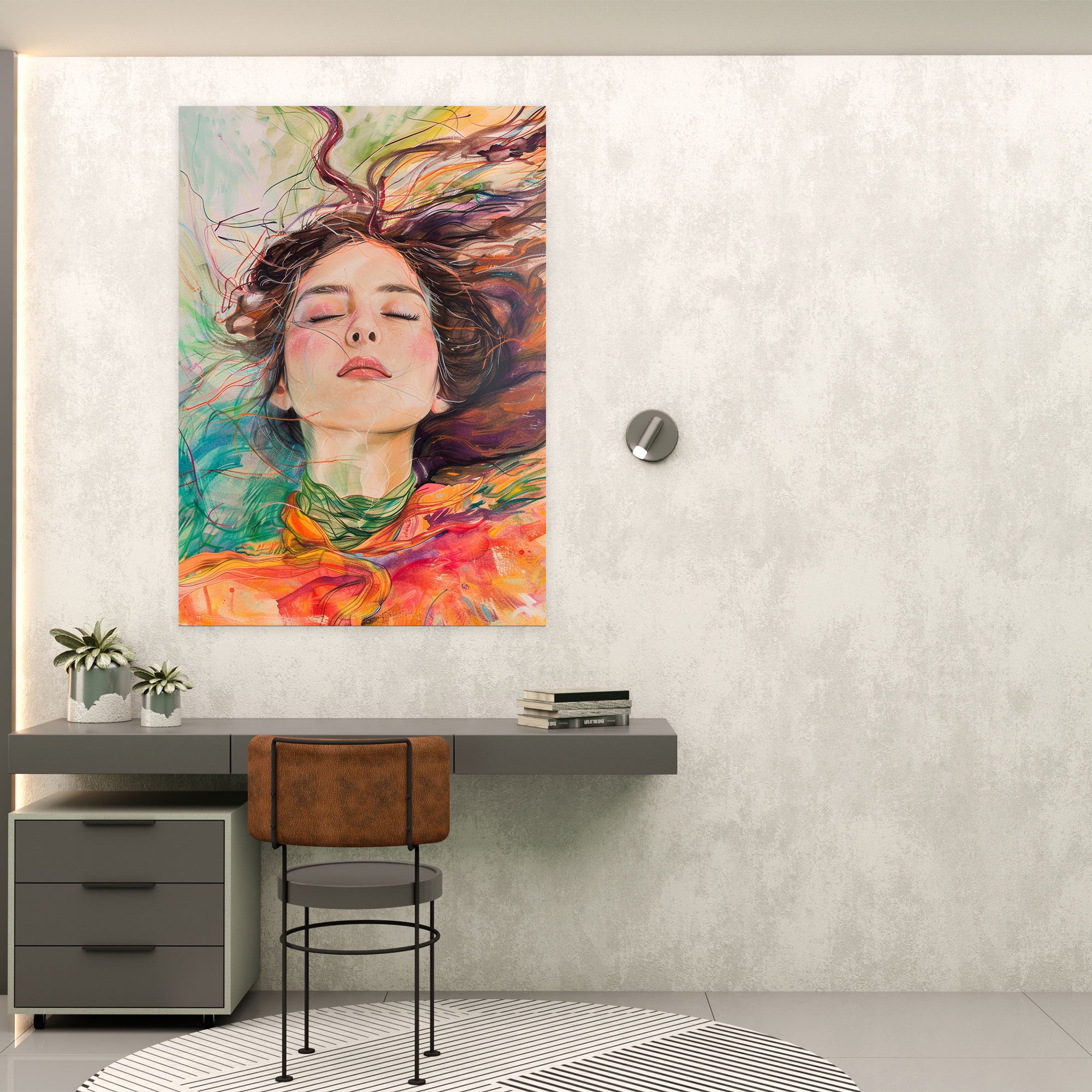 Frida Kahlo Style Canvas Print - Frida Kahlo, Wall Art, Canvas Print, Canvas