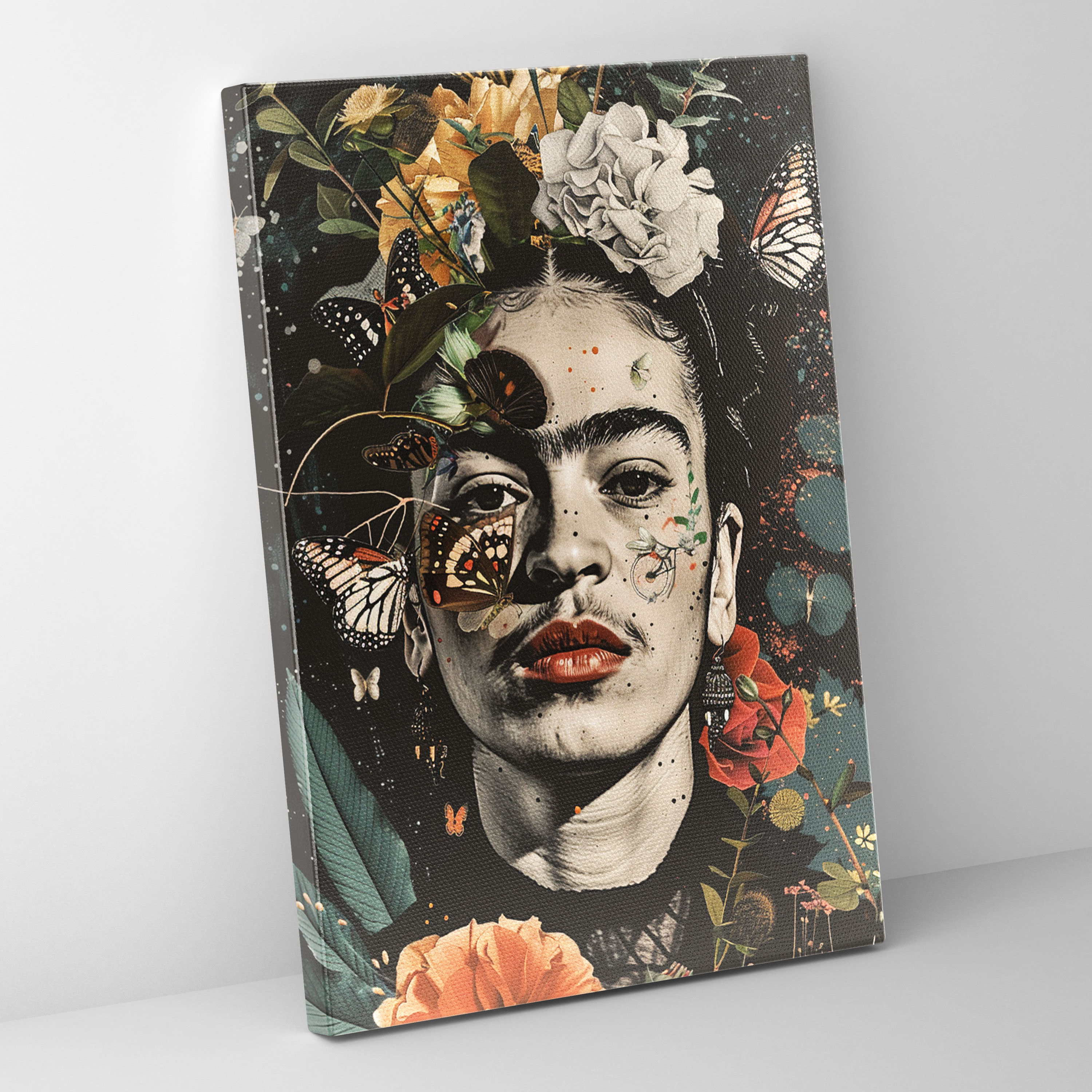 Frida Kahlo Style Wall Art - Frida Kahlo, Canvas, Wall Decoration, Frida Kahlo Style