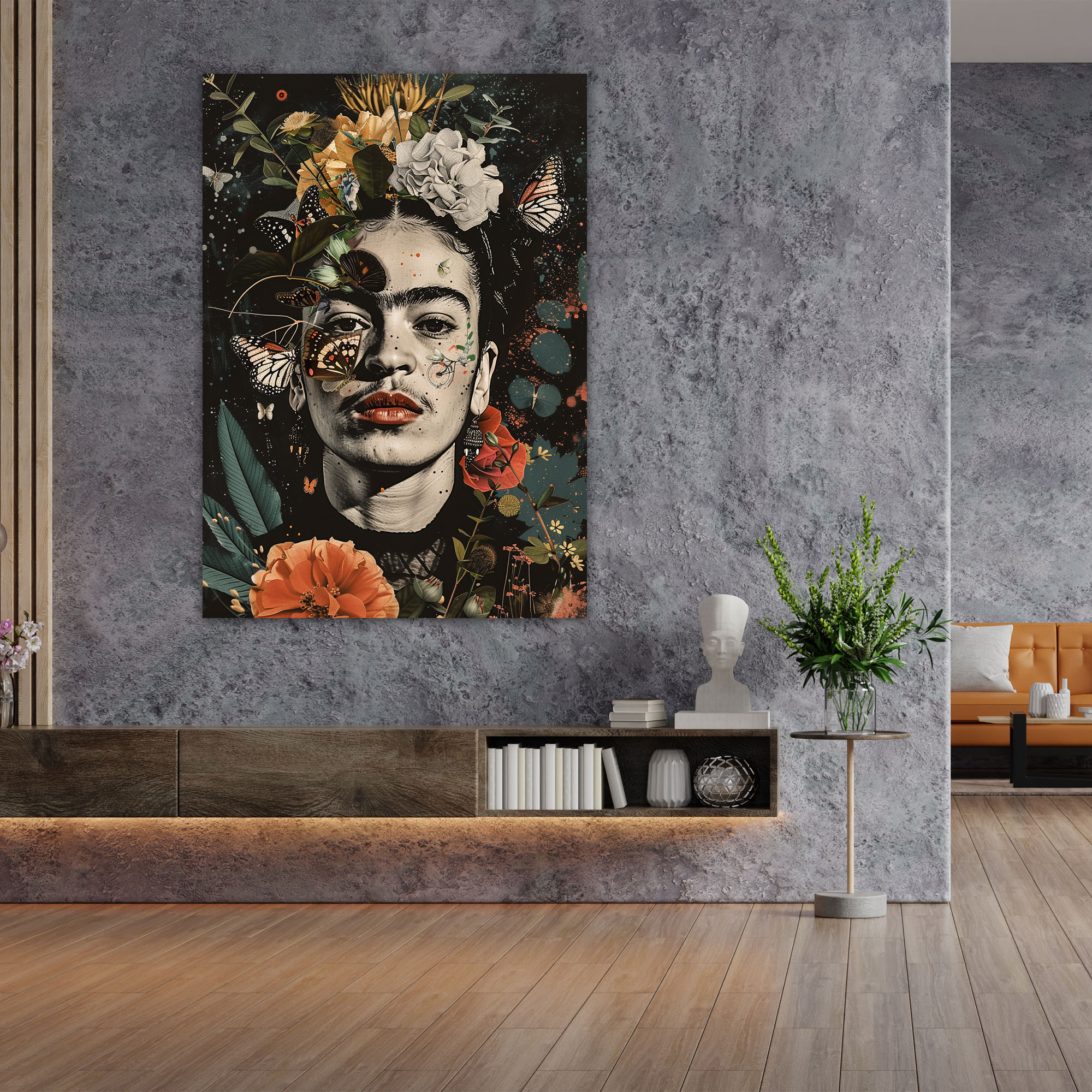 Frida Kahlo Style Wall Art - Frida Kahlo, Canvas, Wall Decoration, Frida Kahlo Style