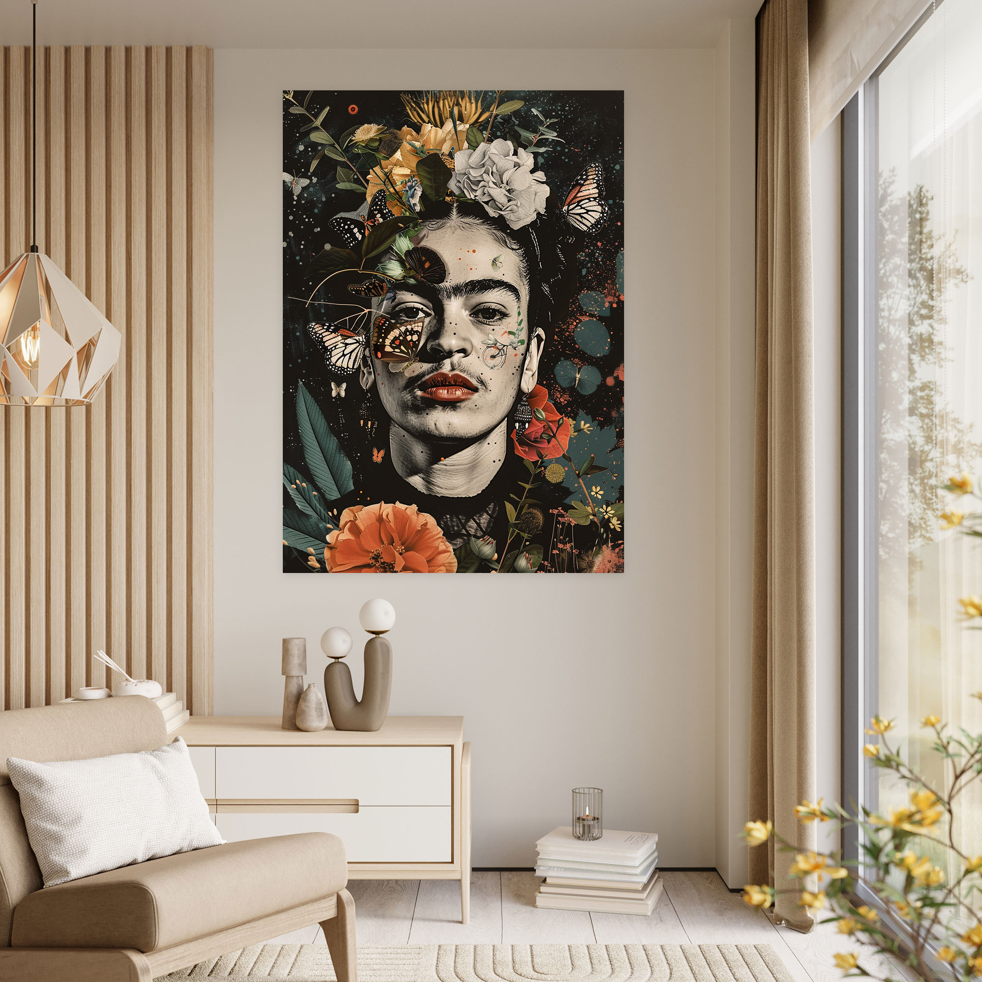Frida Kahlo Style Wall Art - Frida Kahlo, Canvas, Wall Decoration, Frida Kahlo Style