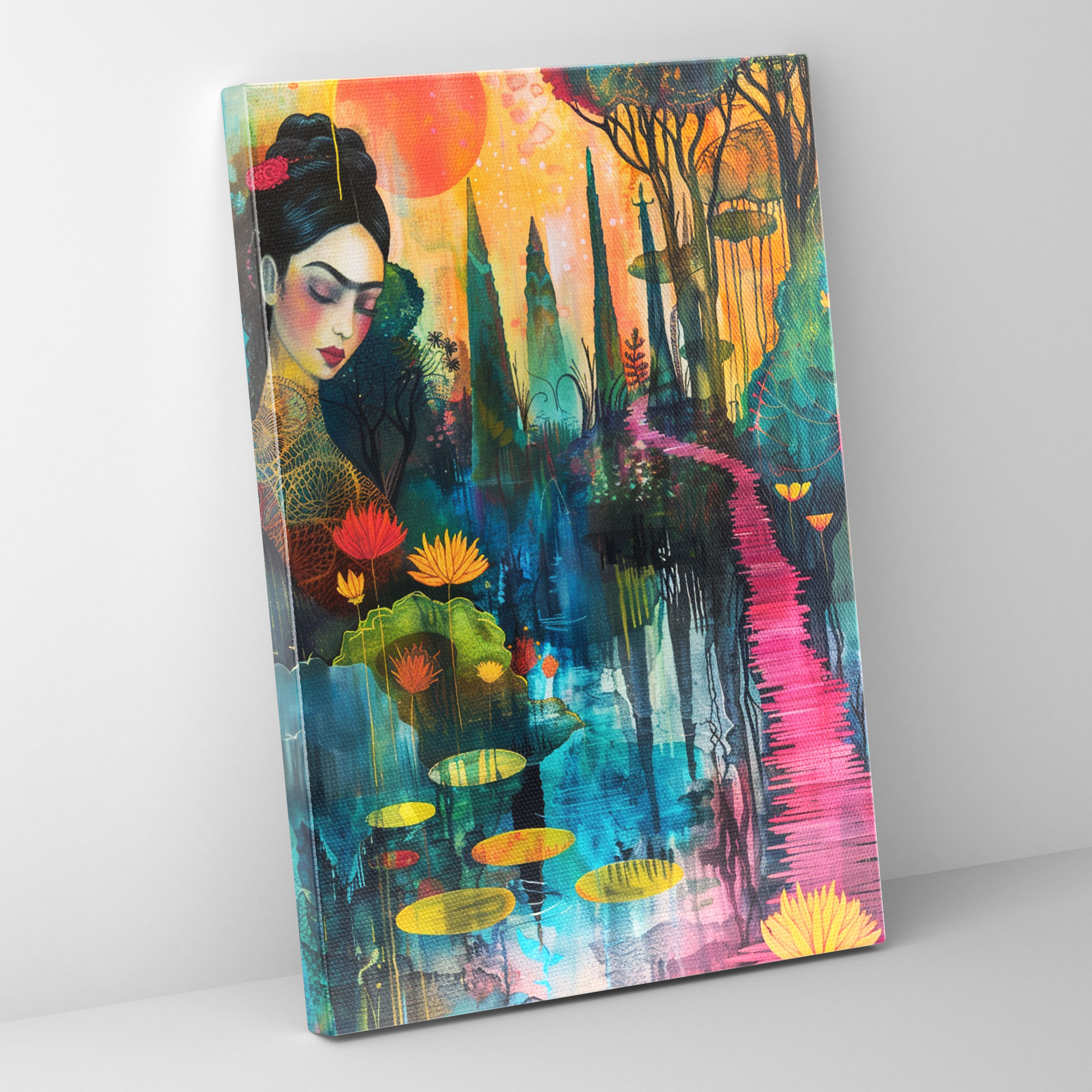 Frida Kahlo Stili Duvar Sanatı - Kanvas Tablo