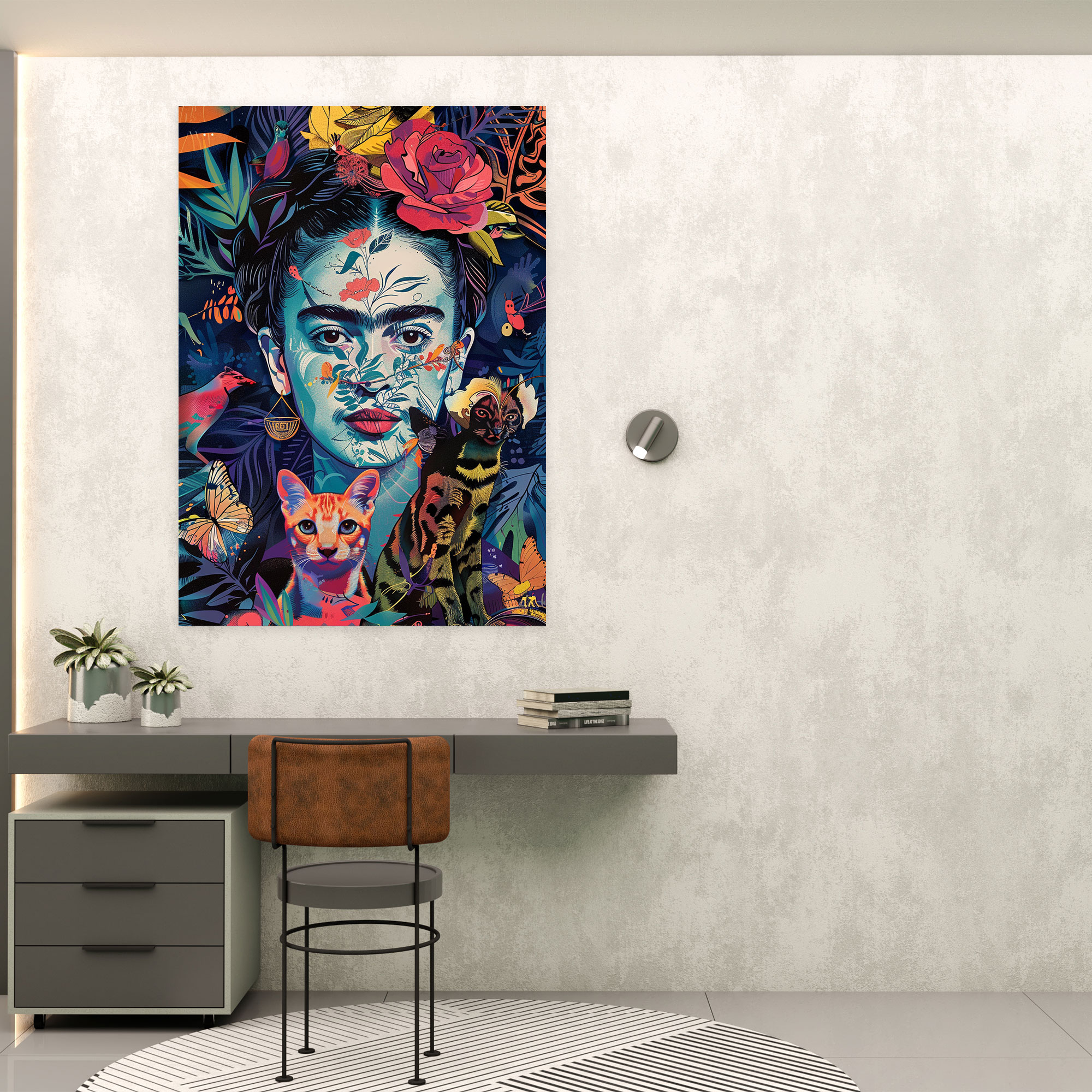Frida Kahlo Style Wall Art - Frida Kahlo, Frida Kahlo Style, Wall Art, Home Decoration