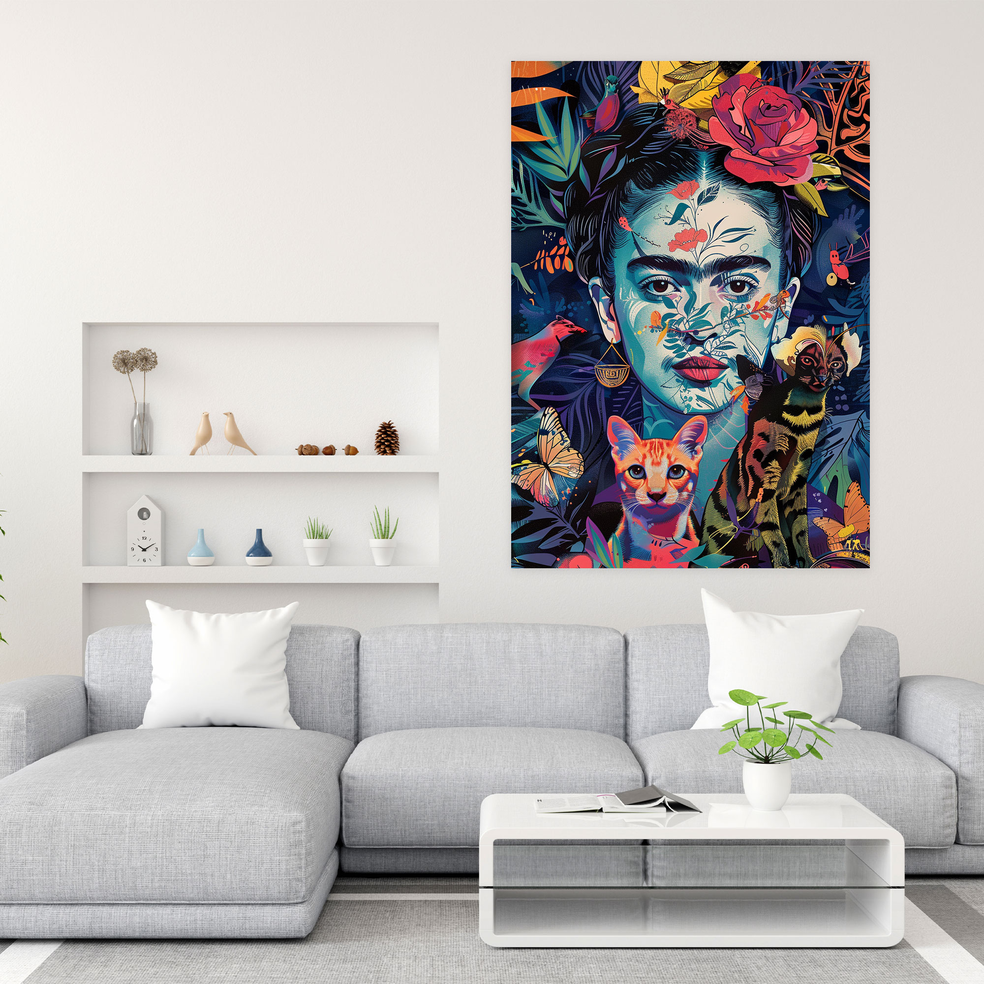 Frida Kahlo Style Wall Art - Frida Kahlo, Frida Kahlo Style, Wall Art, Home Decoration