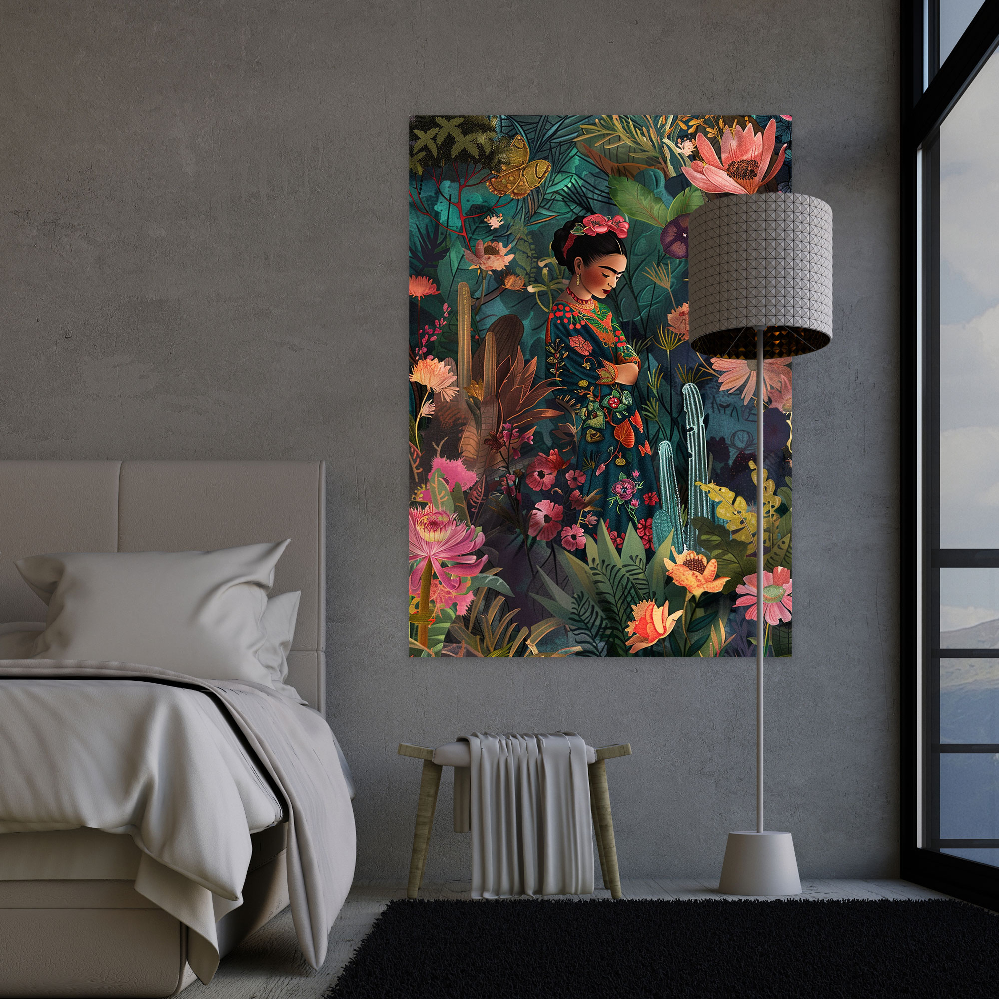 Frida Kahlo Style Canvas Print - Frida Kahlo, Wall Decoration, Canvas, Frida Kahlo Style