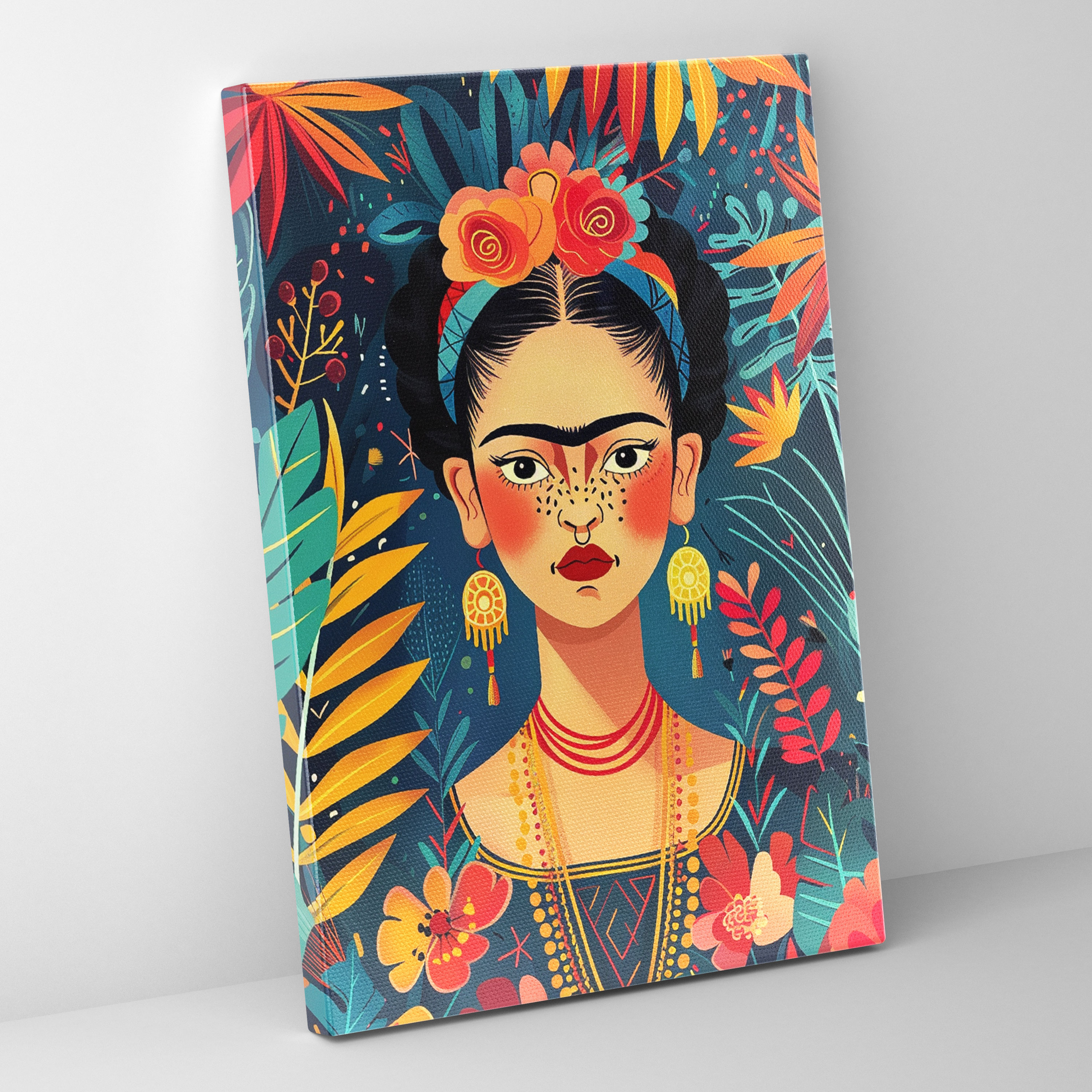 Frida Kahlo Style Wall Art - Frida Kahlo, Canvas, Wall Decoration, Wall Art