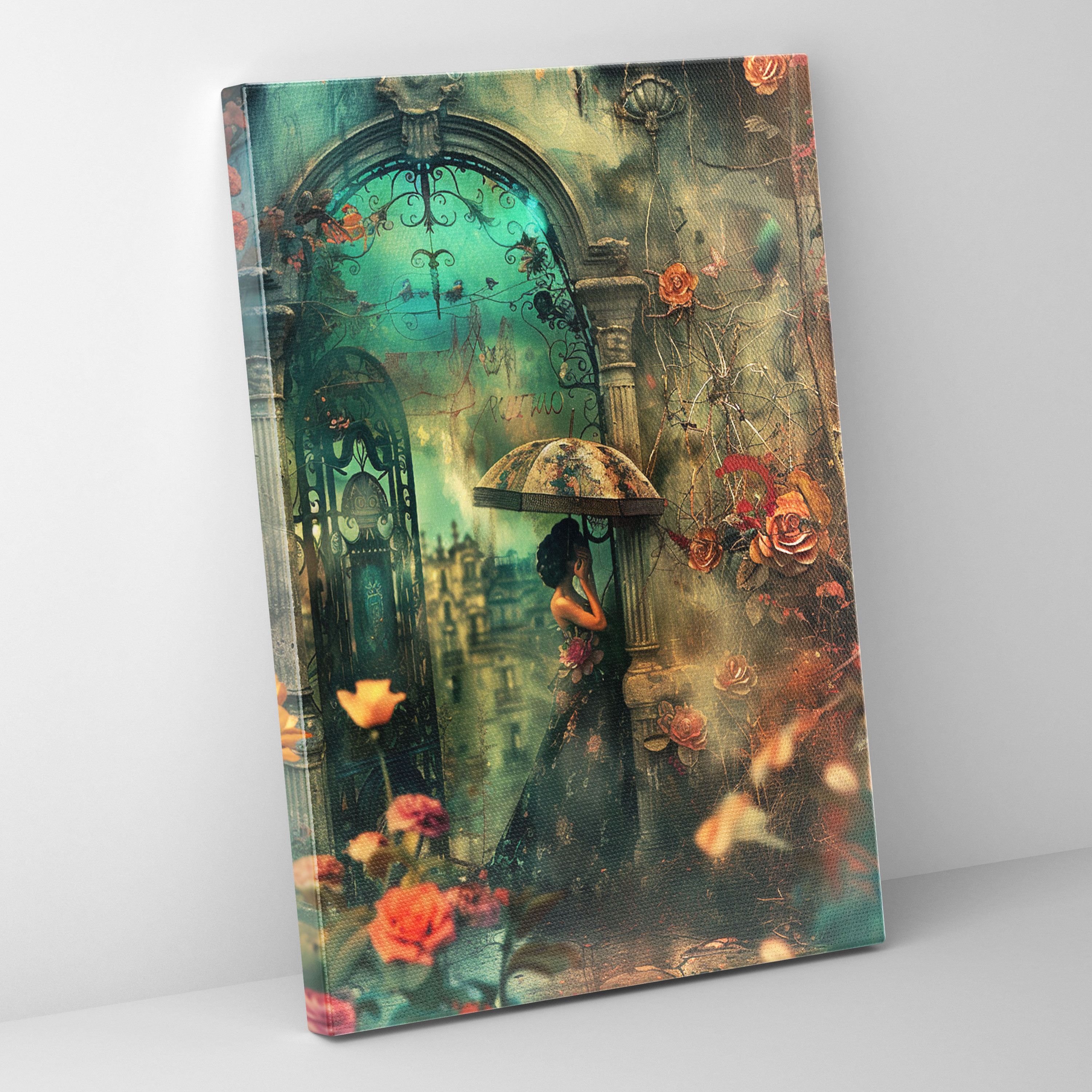 Frida Kahlo Style Canvas Print - Frida Kahlo, Frida Kahlo Style, Canvas Wall Art, Wall Decoration