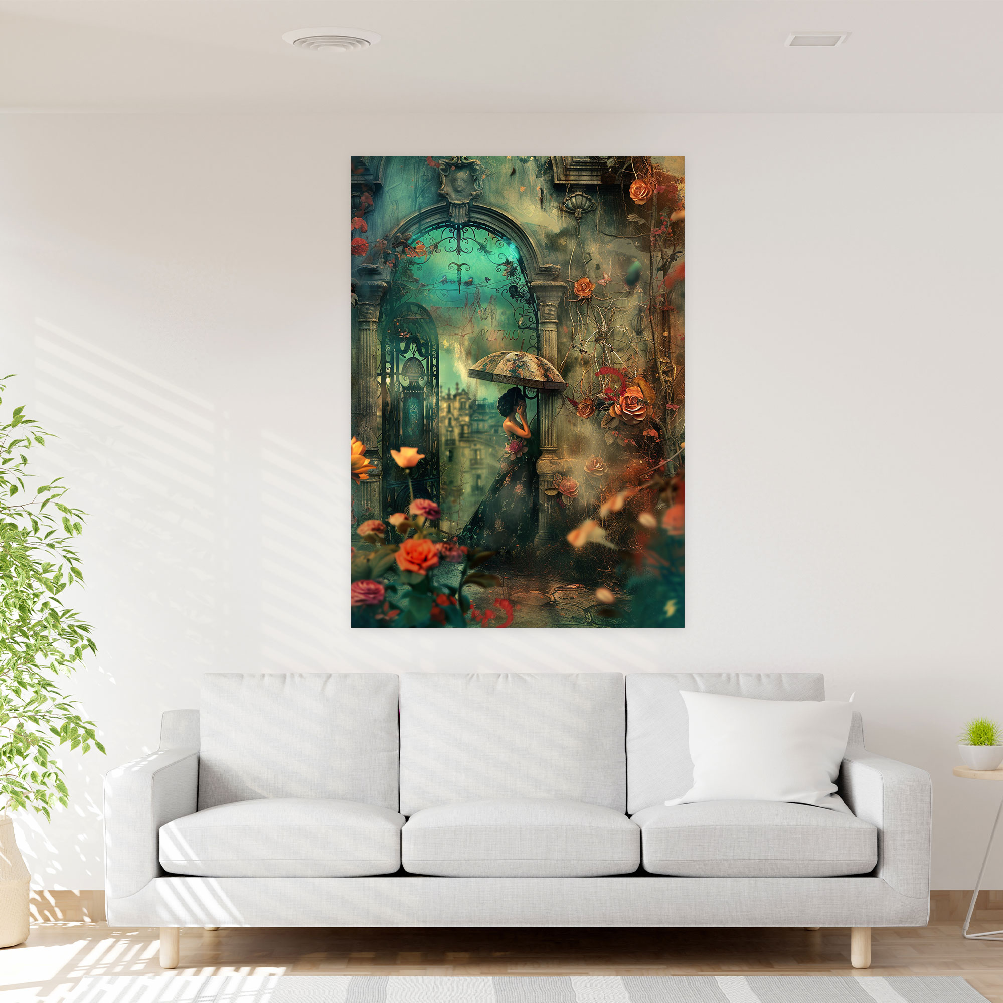 Frida Kahlo Style Canvas Print - Frida Kahlo, Frida Kahlo Style, Canvas Wall Art, Wall Decoration