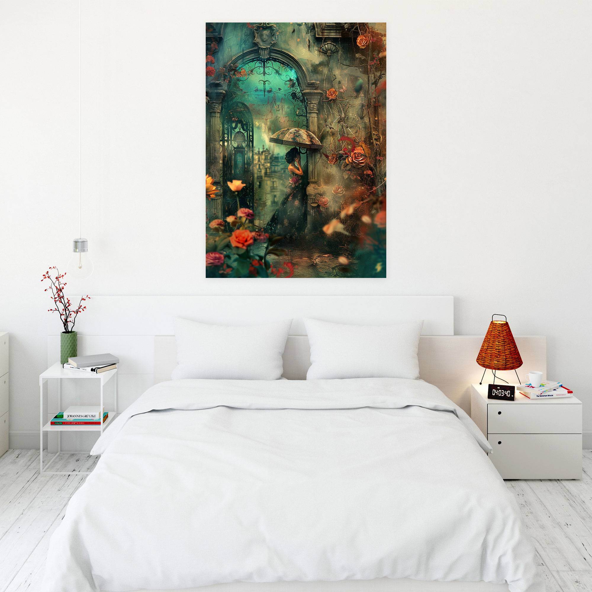 Frida Kahlo Style Canvas Print - Frida Kahlo, Frida Kahlo Style, Canvas Wall Art, Wall Decoration