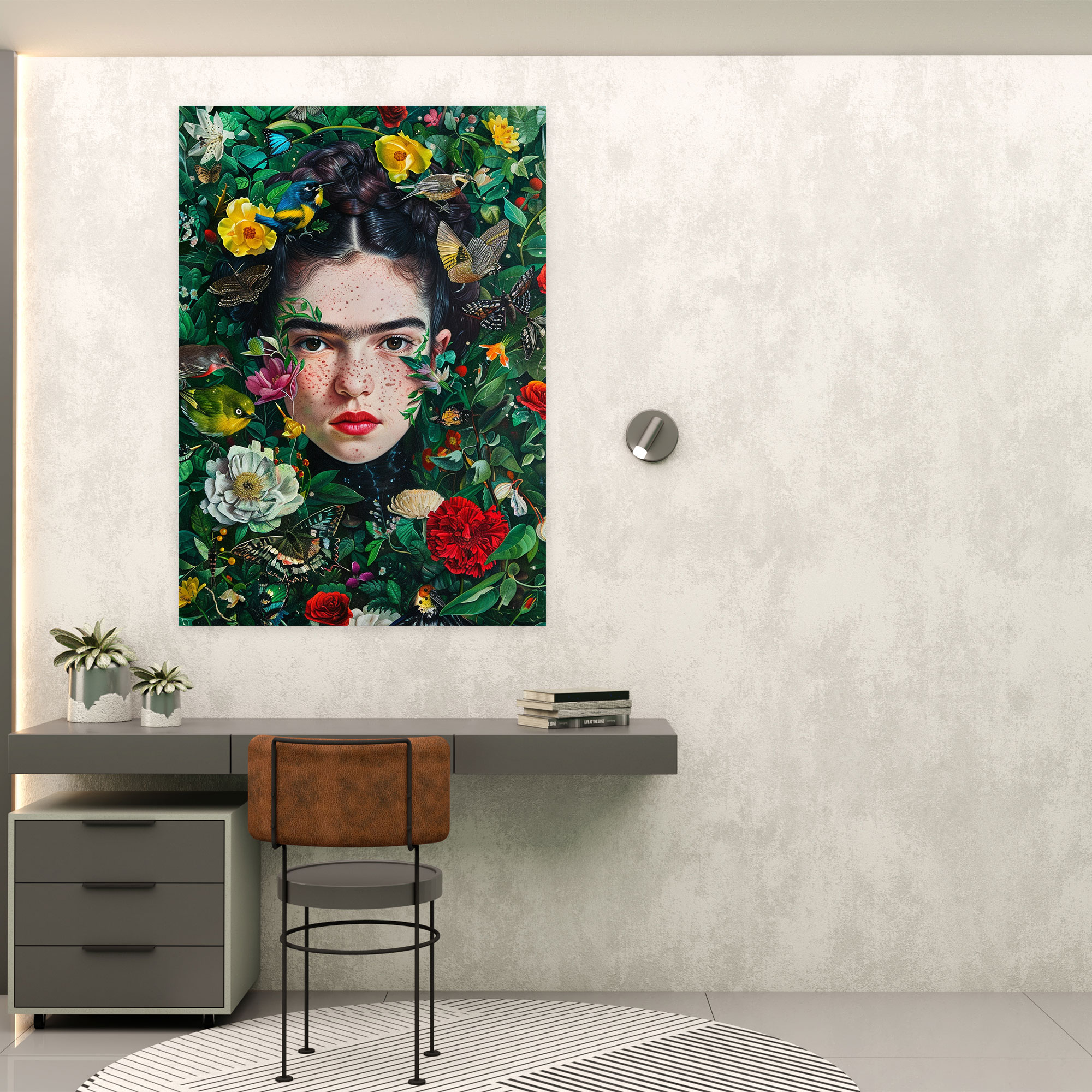 Frida Kahlo Style Wall Art - Frida Kahlo, Canvas Print, Wall Art, Wall Decoration