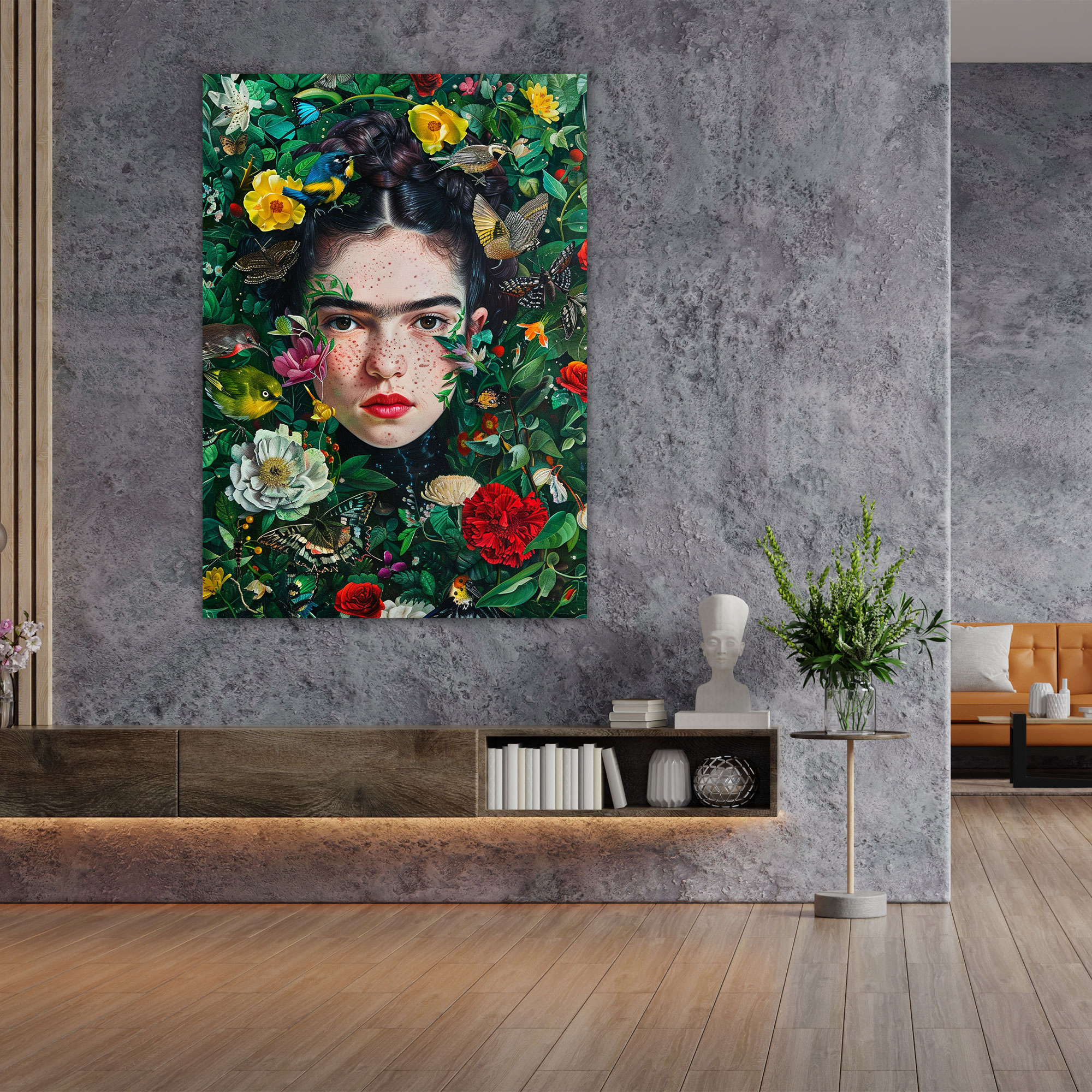 Frida Kahlo Style Wall Art - Frida Kahlo, Canvas Print, Wall Art, Wall Decoration