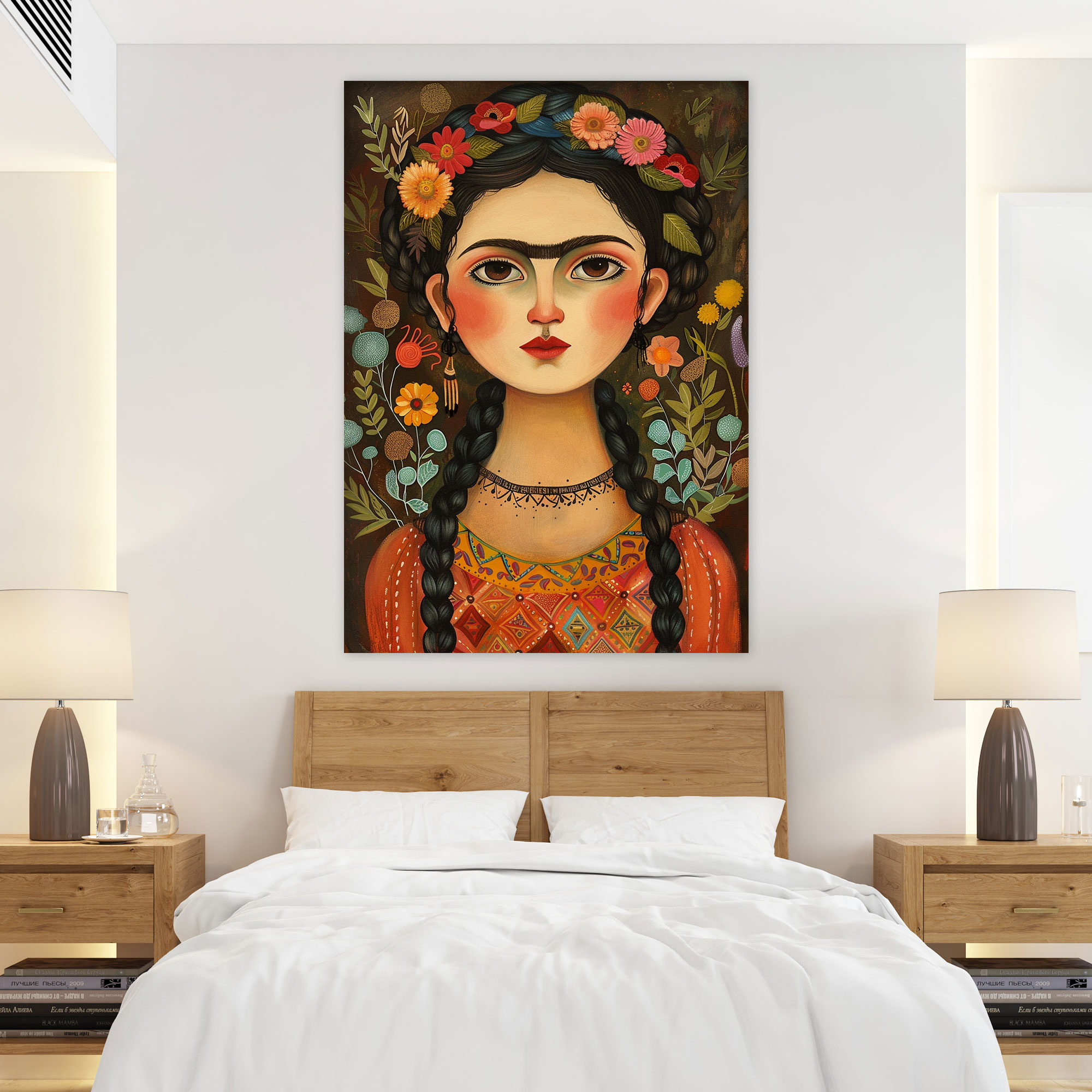 Frida Kahlo Style Home Decoration - Frida Kahlo, Canvas Wall Art, Wall Decoration, Wall Art