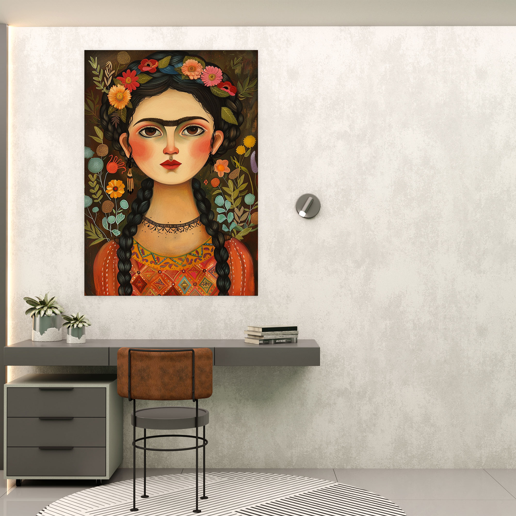 Frida Kahlo Style Home Decoration - Frida Kahlo, Canvas Wall Art, Wall Decoration, Wall Art
