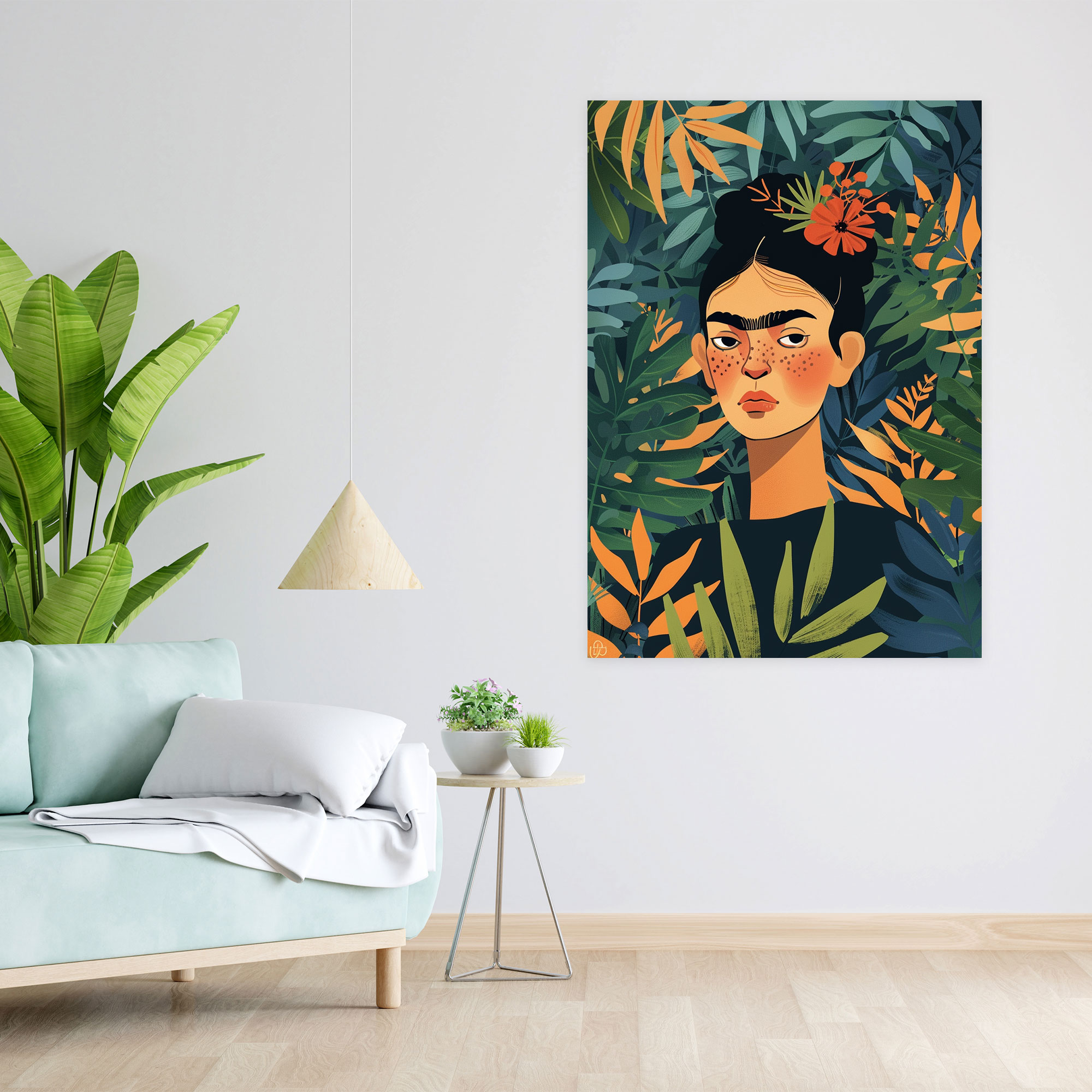 Frida Kahlo Style Botanical Wall Art - Frida Kahlo, Wall Art, Botanical, Canvas Print