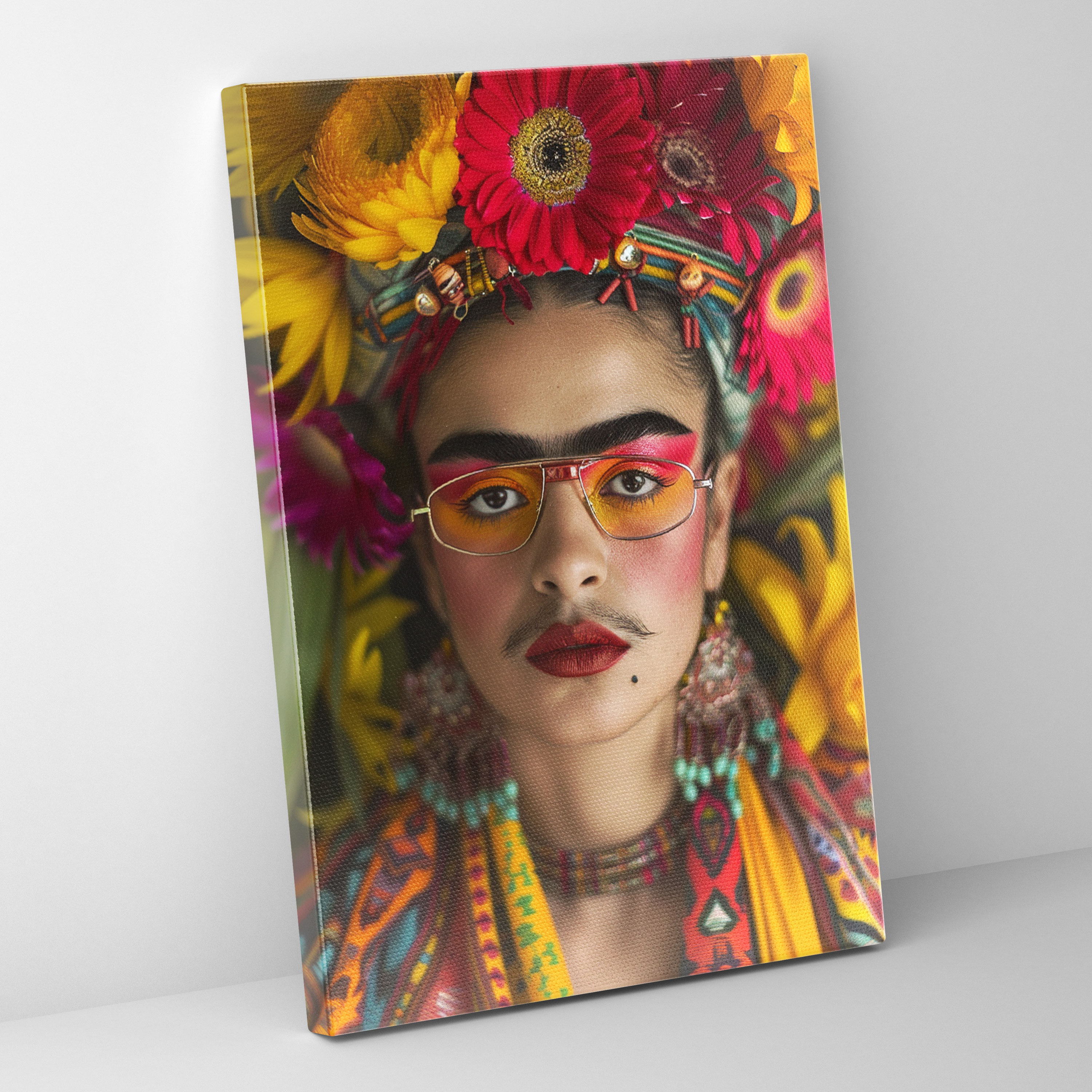 Frida Kahlo Style Wall Art - Frida Kahlo, Frida Kahlo Style, Wall Art, Canvas Wall Art