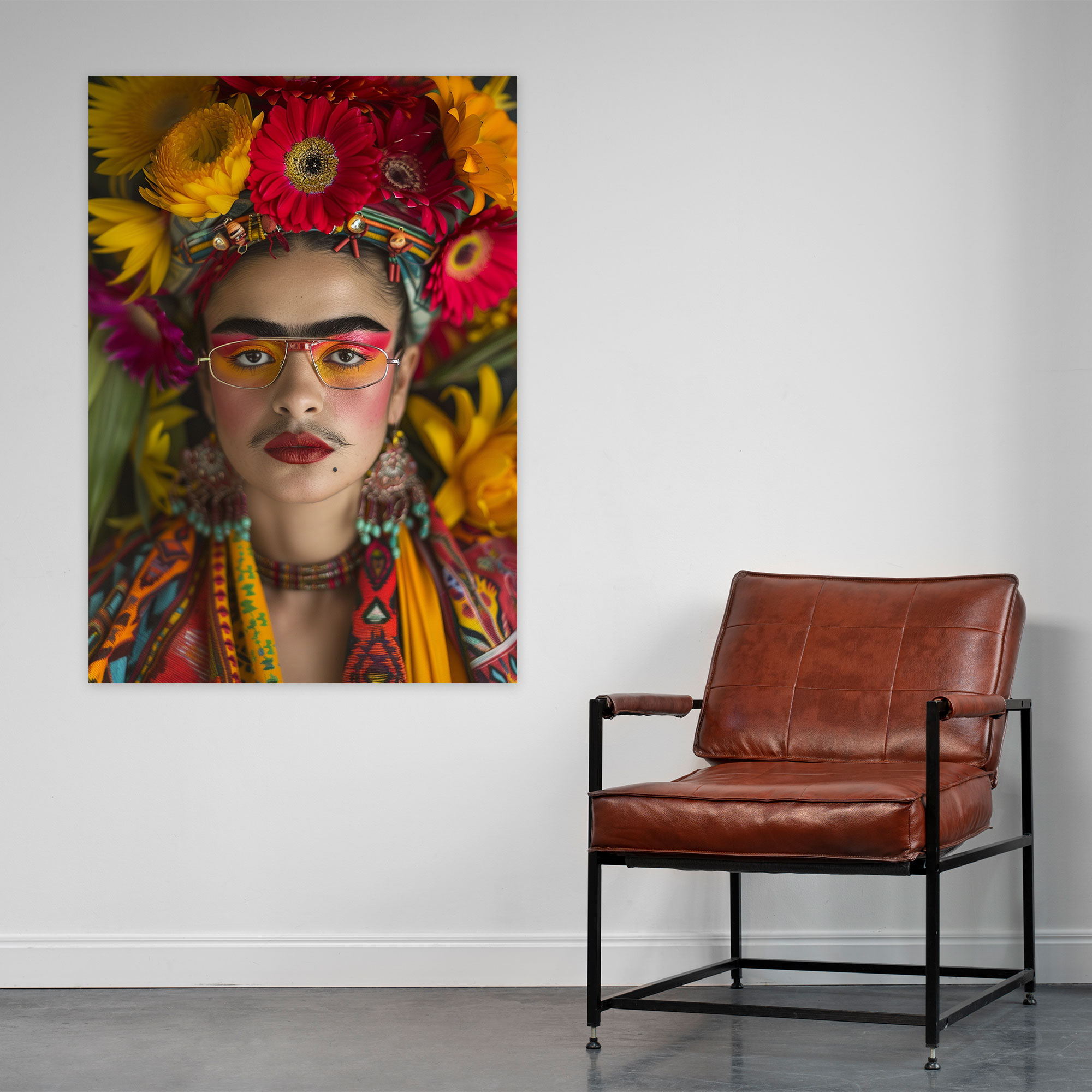Frida Kahlo Style Wall Art - Frida Kahlo, Frida Kahlo Style, Wall Art, Canvas Wall Art