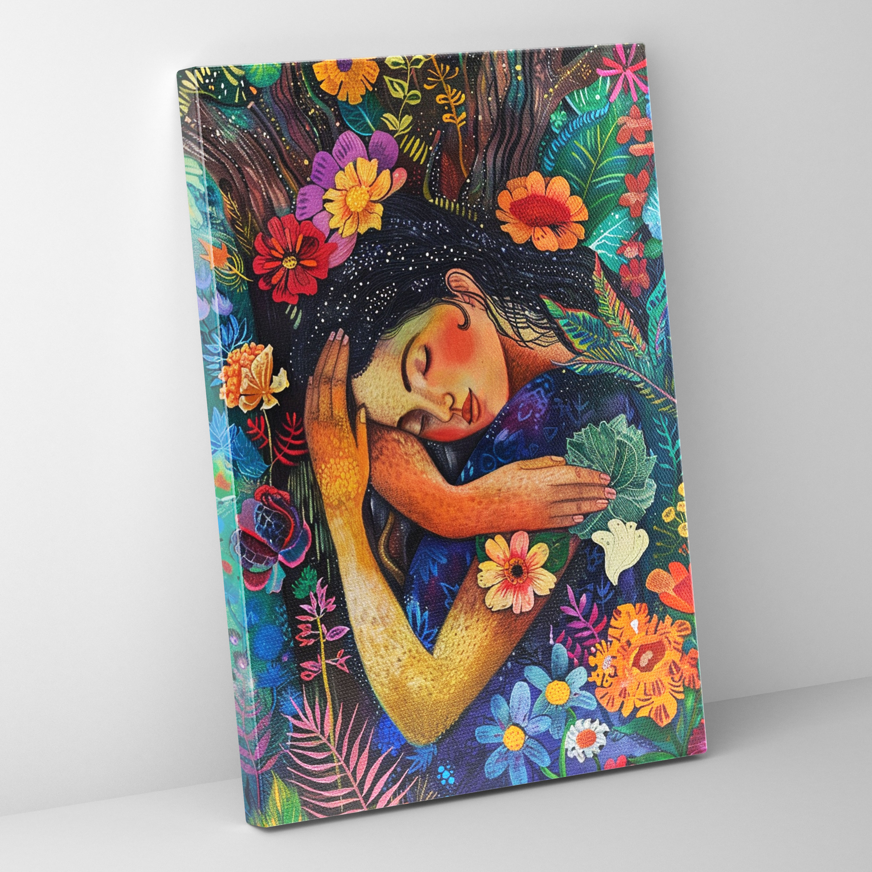 Frida Kahlo Tarzı Kanvas Tablo - Ev Dekorasyonu Duvar Dekorasyonu