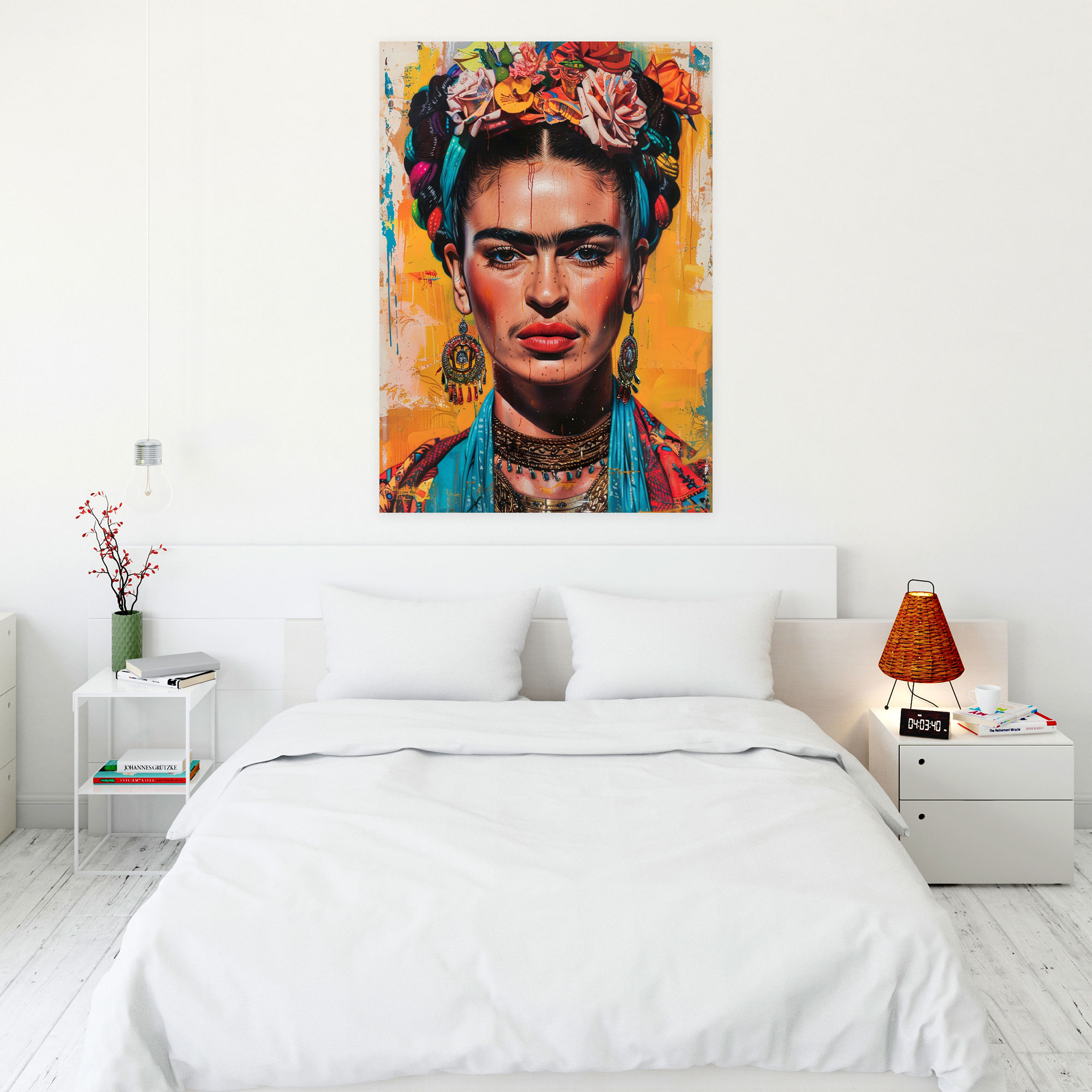 Frida Kahlo Style Wall Art - Frida Kahlo, Canvas Wall Art, Canvas, Home Decoration