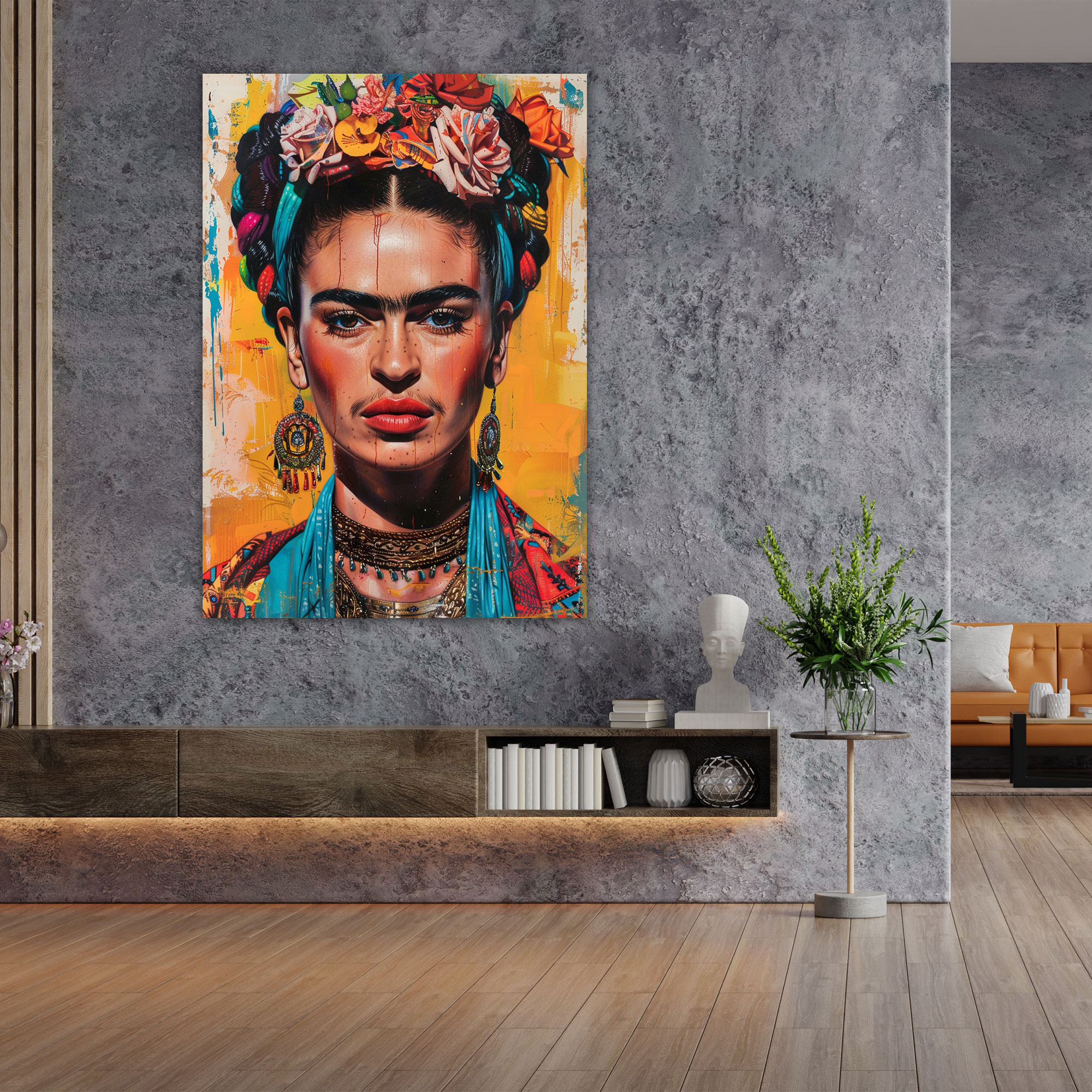 Frida Kahlo Style Wall Art - Frida Kahlo, Canvas Wall Art, Canvas, Home Decoration