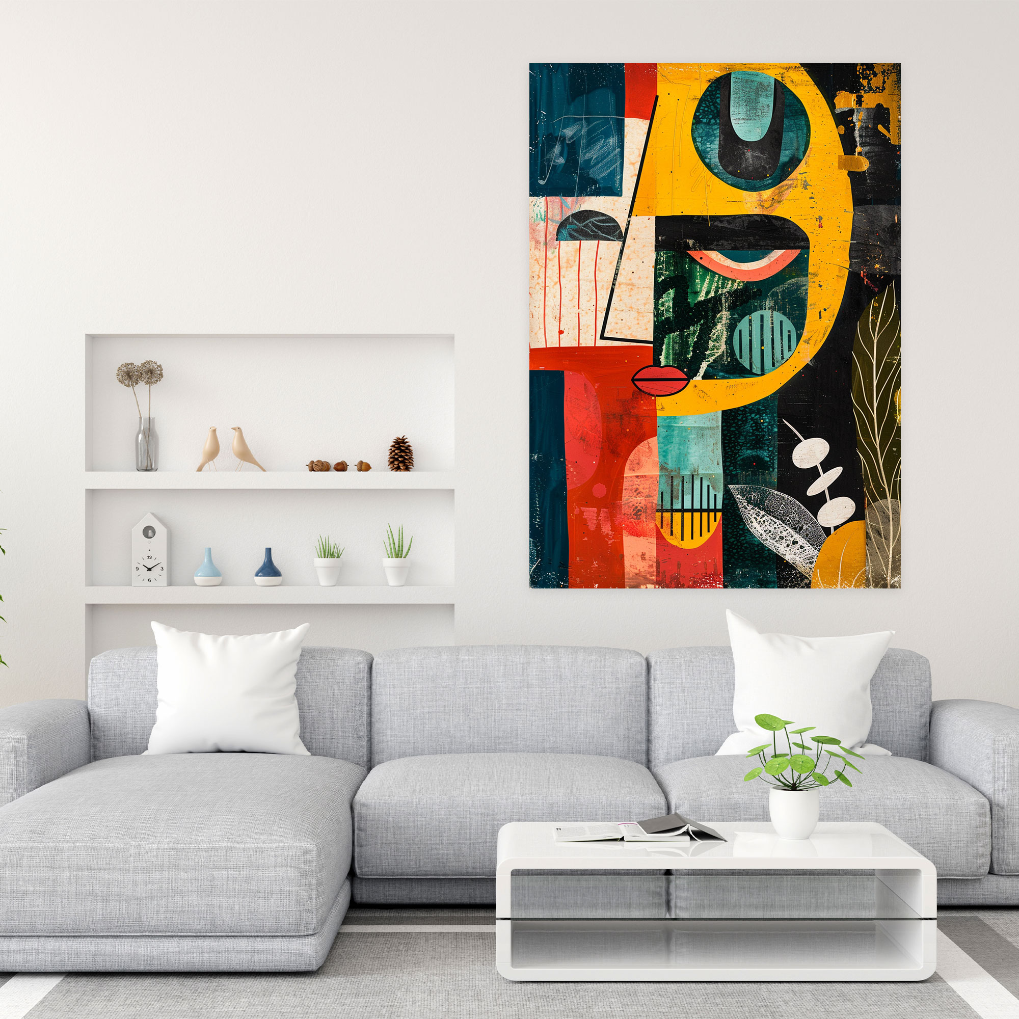 Frida Kahlo Style Canvas Print - Frida Kahlo, Canvas, Wall Art, Home Decoration