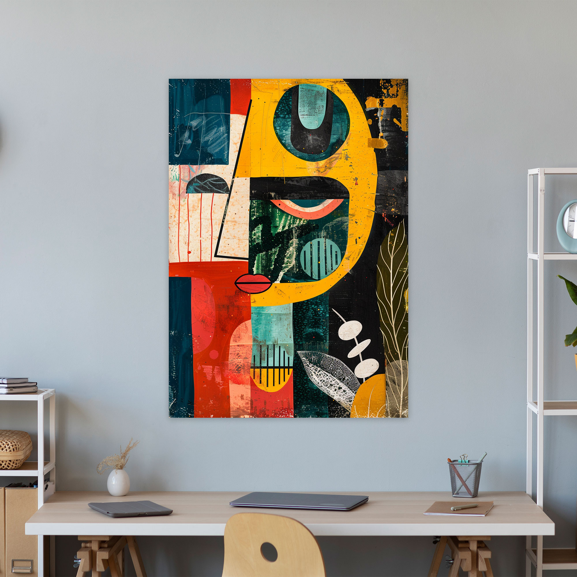 Frida Kahlo Style Canvas Print - Frida Kahlo, Canvas, Wall Art, Home Decoration