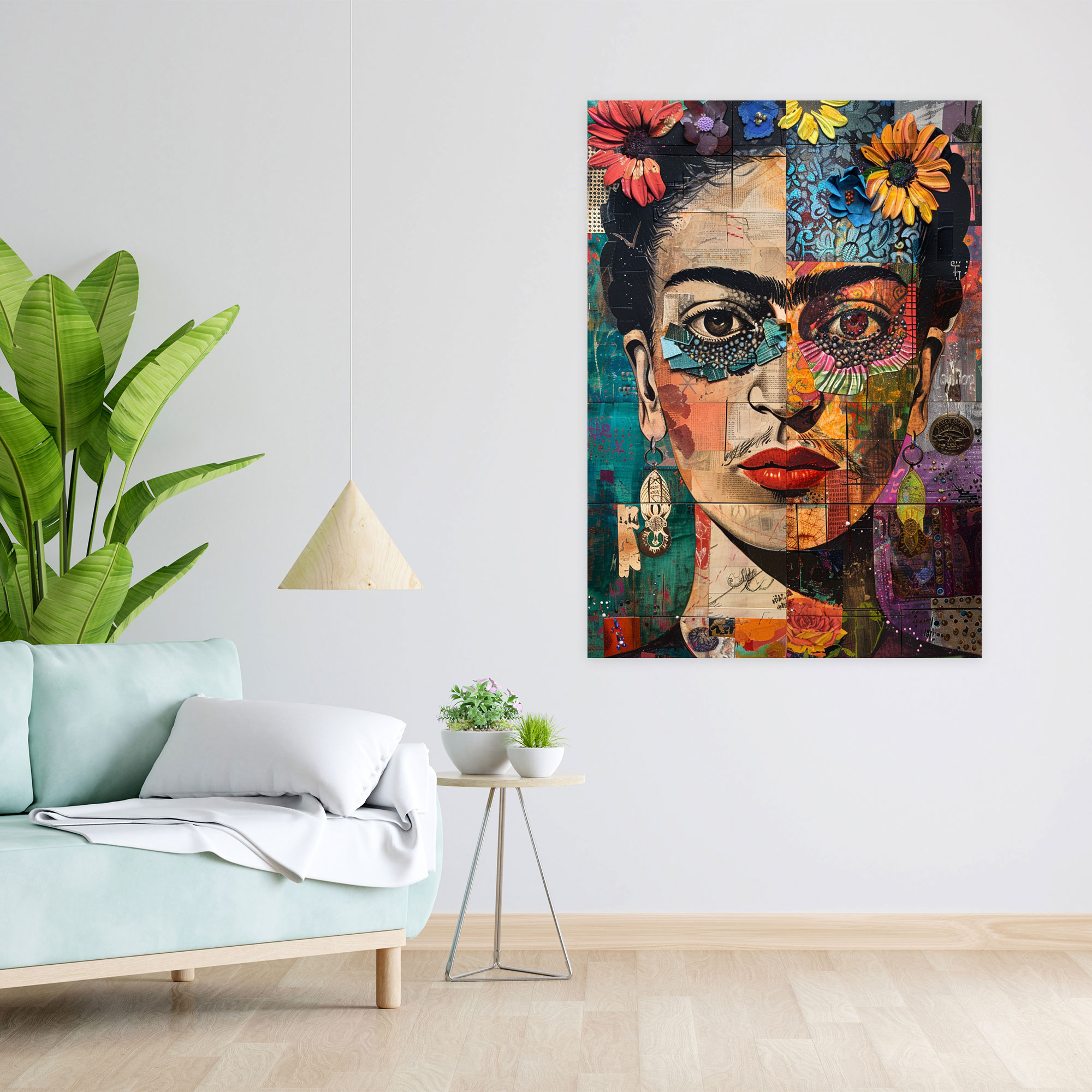 Frida Kahlo Style Wall Art - Frida Kahlo, Home Decoration, Canvas Wall Art, Wall Art