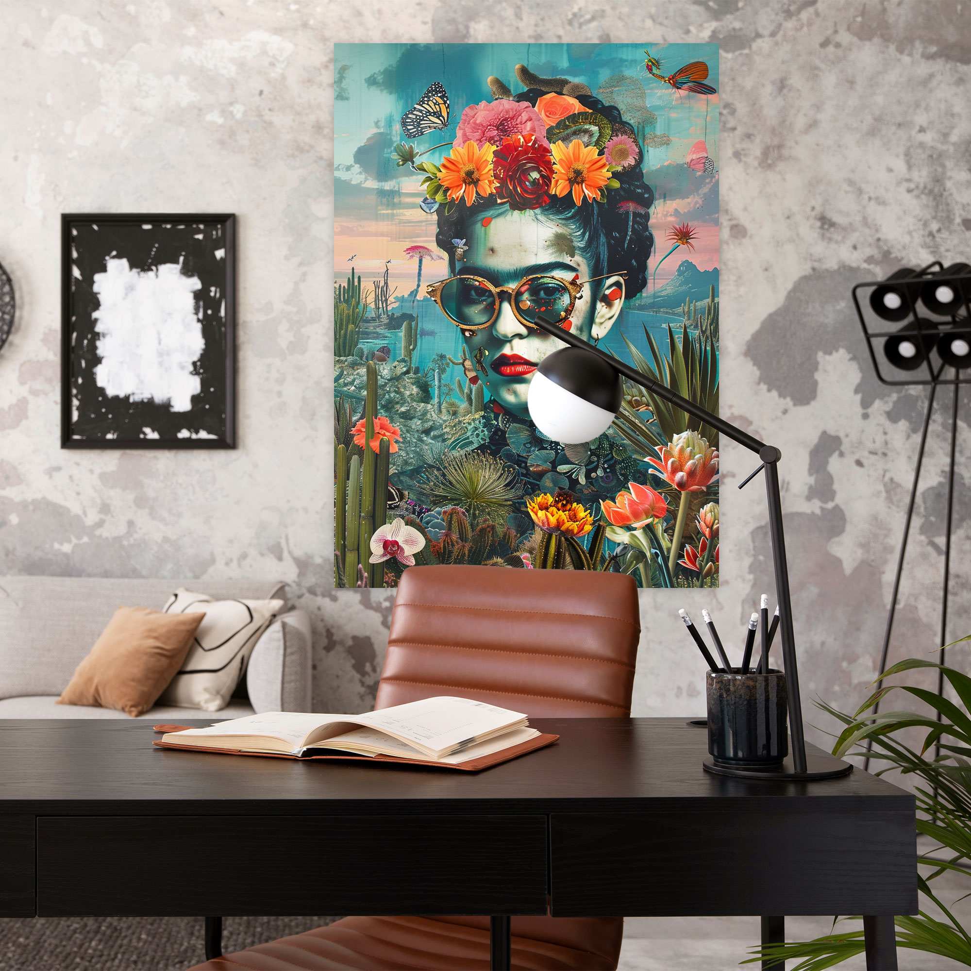 Frida Kahlo Tarzı Duvar Sanatı - Kanvas Tablo Frida Kahlo Tarzı Duvar Sanatı