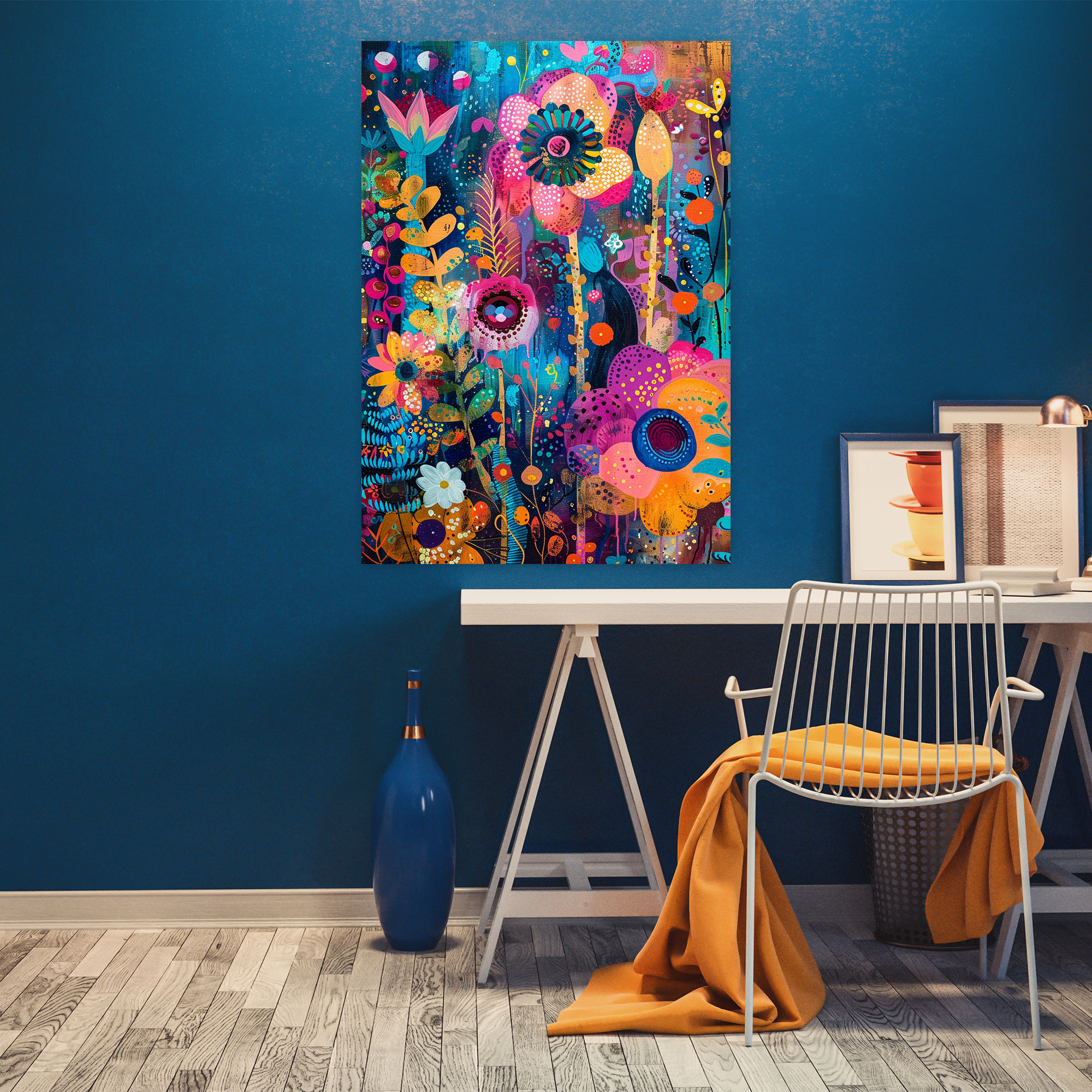 Frida Kahlo Style Wall Art - Frida Kahlo, Wall Decoration, Wall Art, Canvas Print