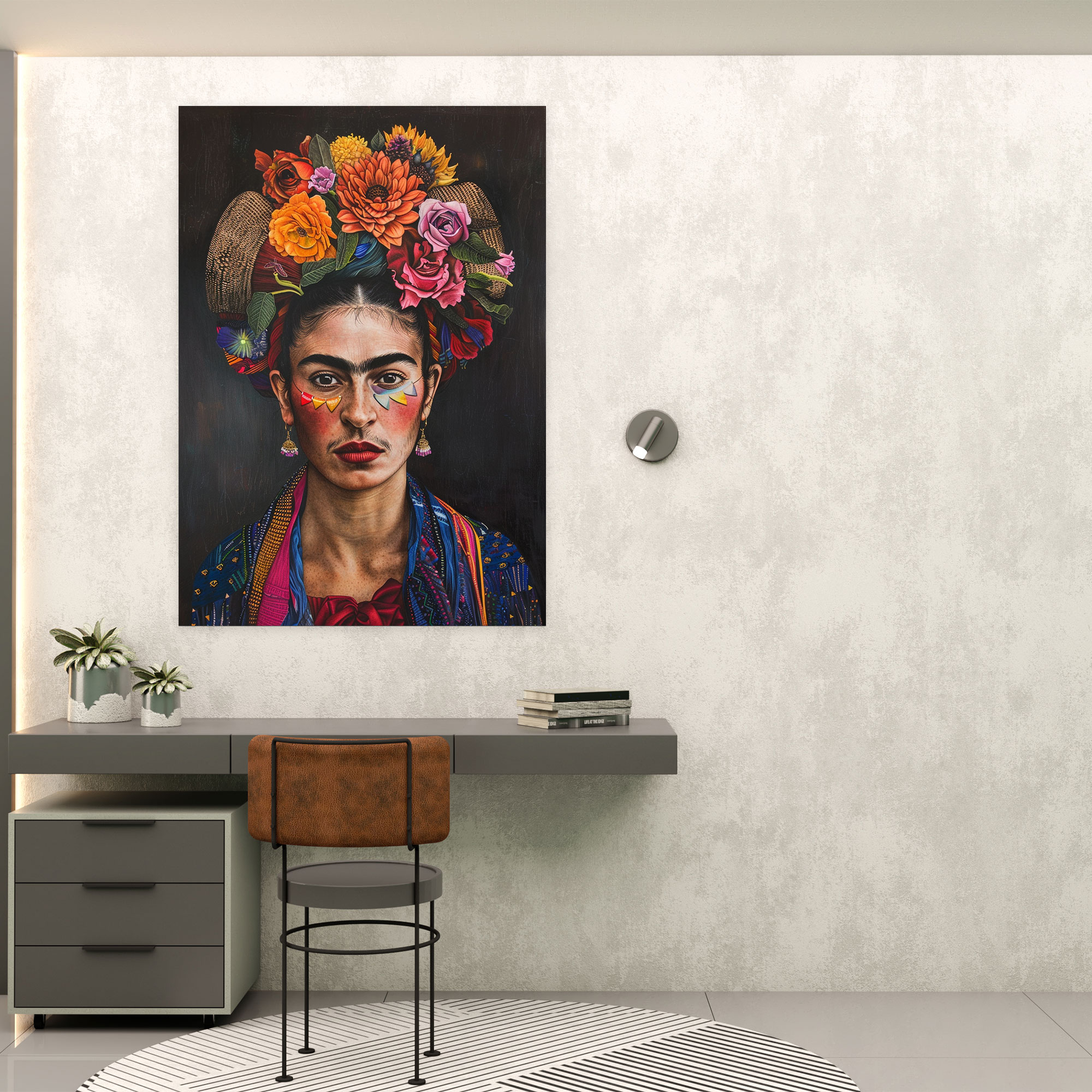 Frida Kahlo Style Canvas Print - Frida Kahlo, Canvas Print, Frida Kahlo Style, Wall Decoration