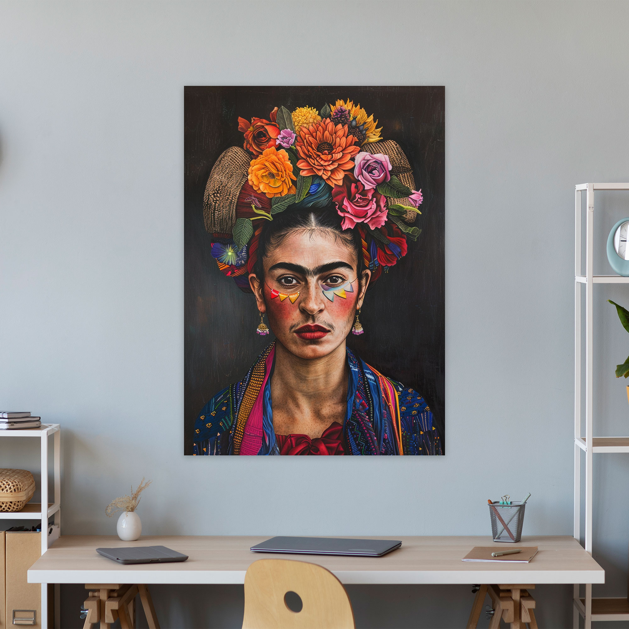 Frida Kahlo Style Canvas Print - Frida Kahlo, Canvas Print, Frida Kahlo Style, Wall Decoration