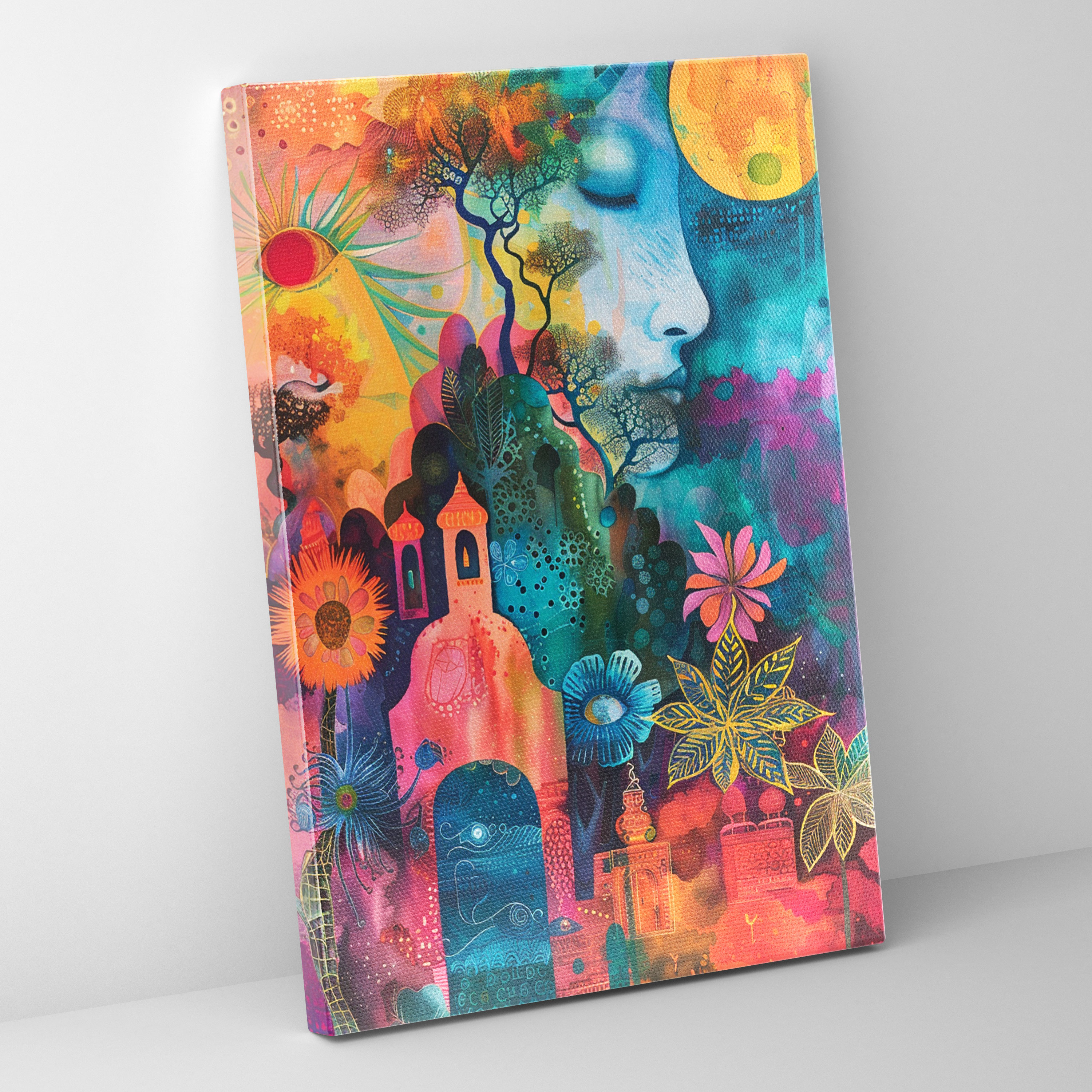 Frida Kahlo Style Wall Art - Frida Kahlo, Frida Kahlo Style, Home Decoration, Canvas Wall Art