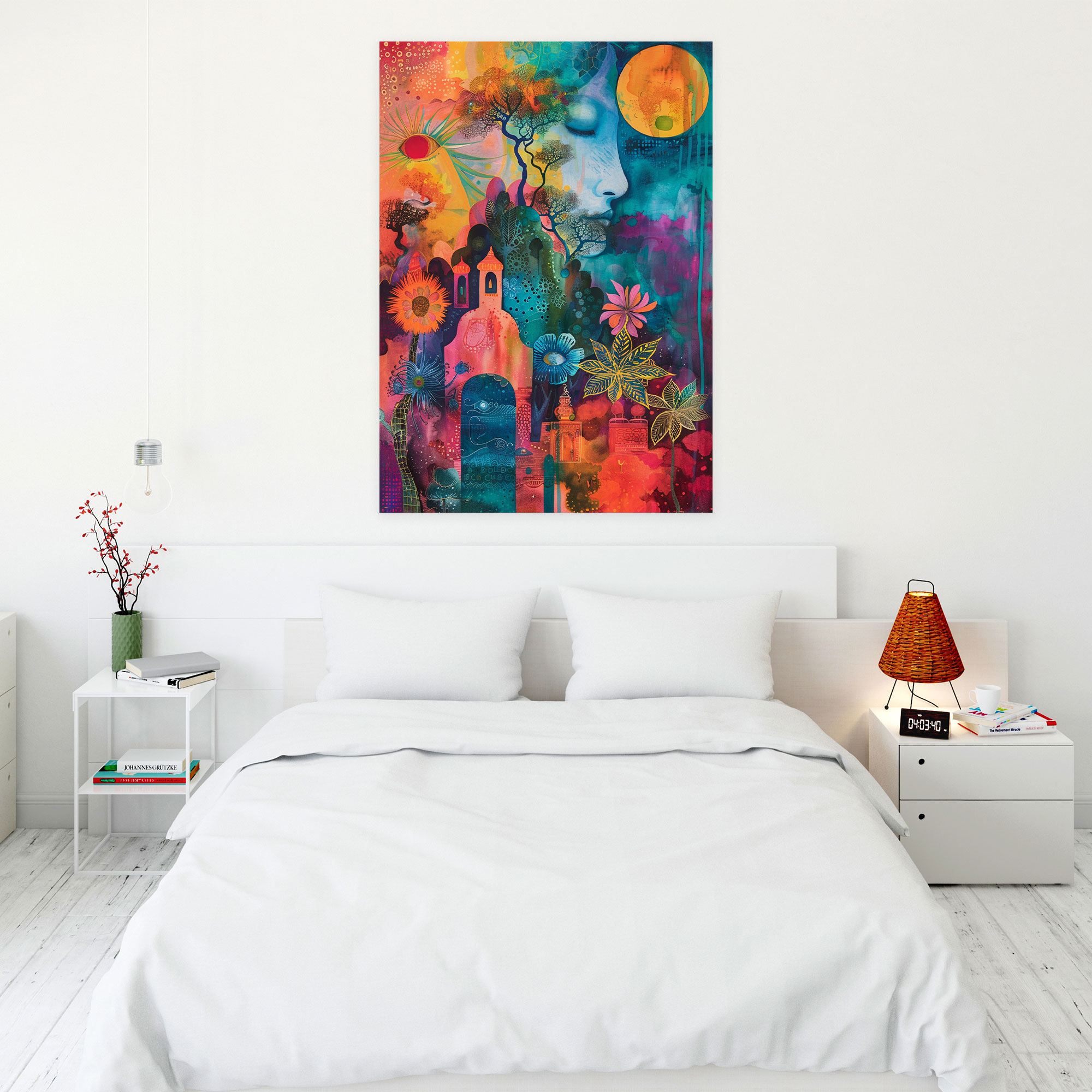 Frida Kahlo Style Wall Art - Frida Kahlo, Frida Kahlo Style, Home Decoration, Canvas Wall Art