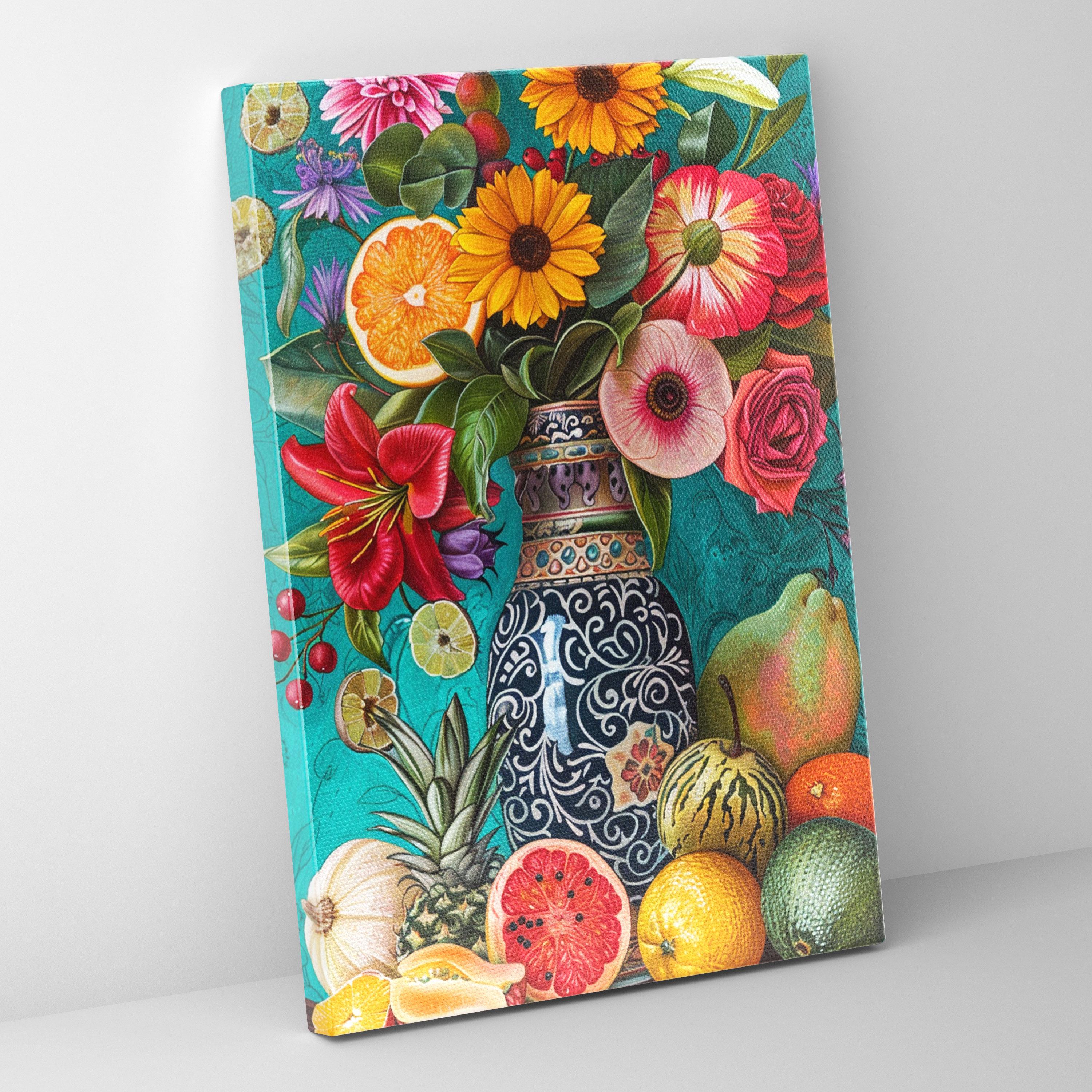 Frida Kahlo Style Canvas Print - Frida Kahlo, Canvas, Wall Art, Home Decoration