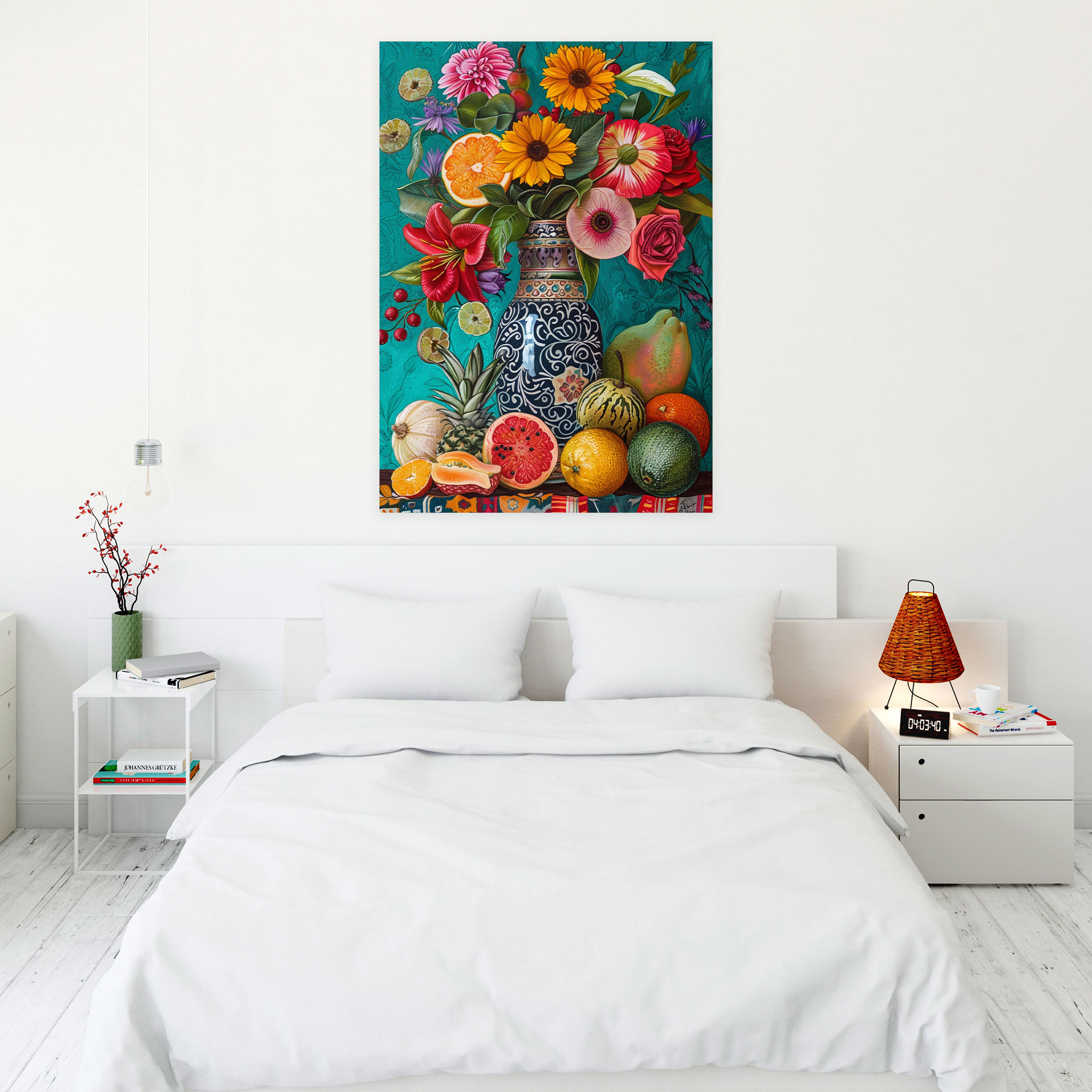 Frida Kahlo Style Canvas Print - Frida Kahlo, Canvas, Wall Art, Home Decoration