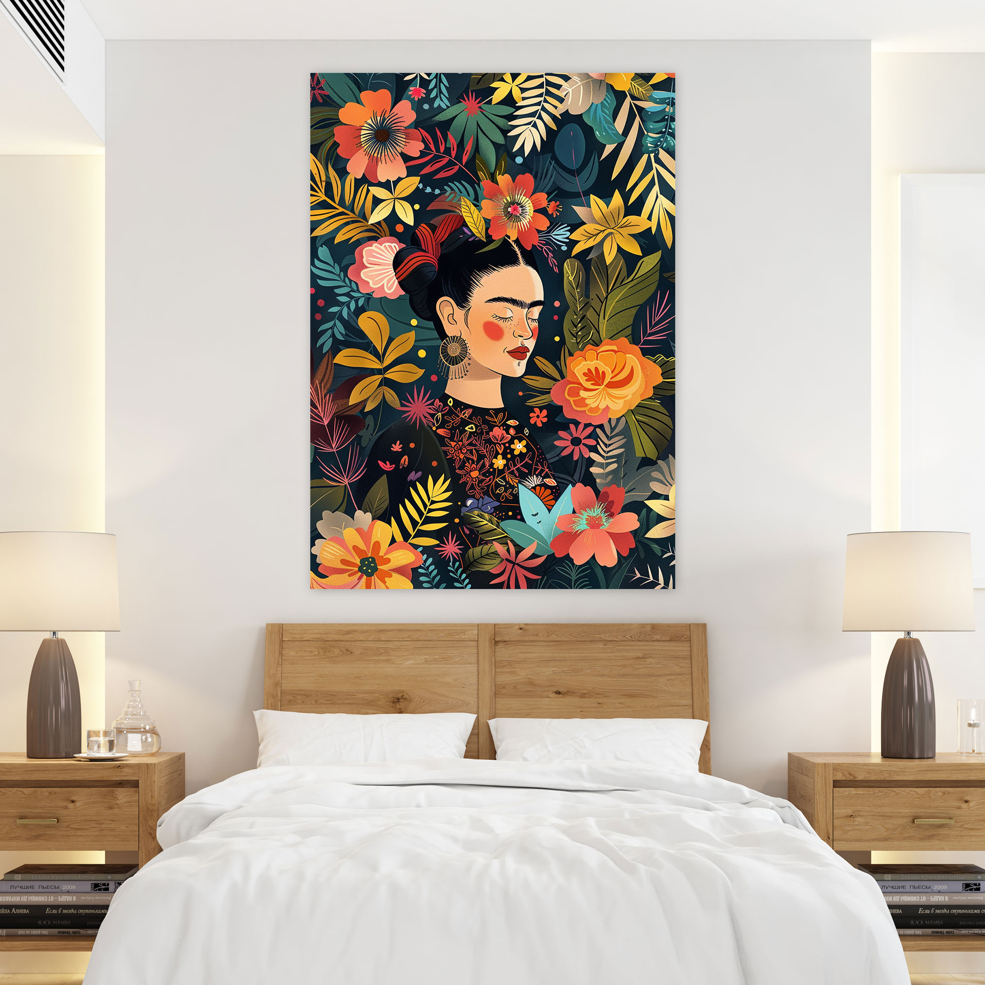 Frida Kahlo Style Wall Art - Frida Kahlo, Home Decoration, Canvas Print, Frida Kahlo Style