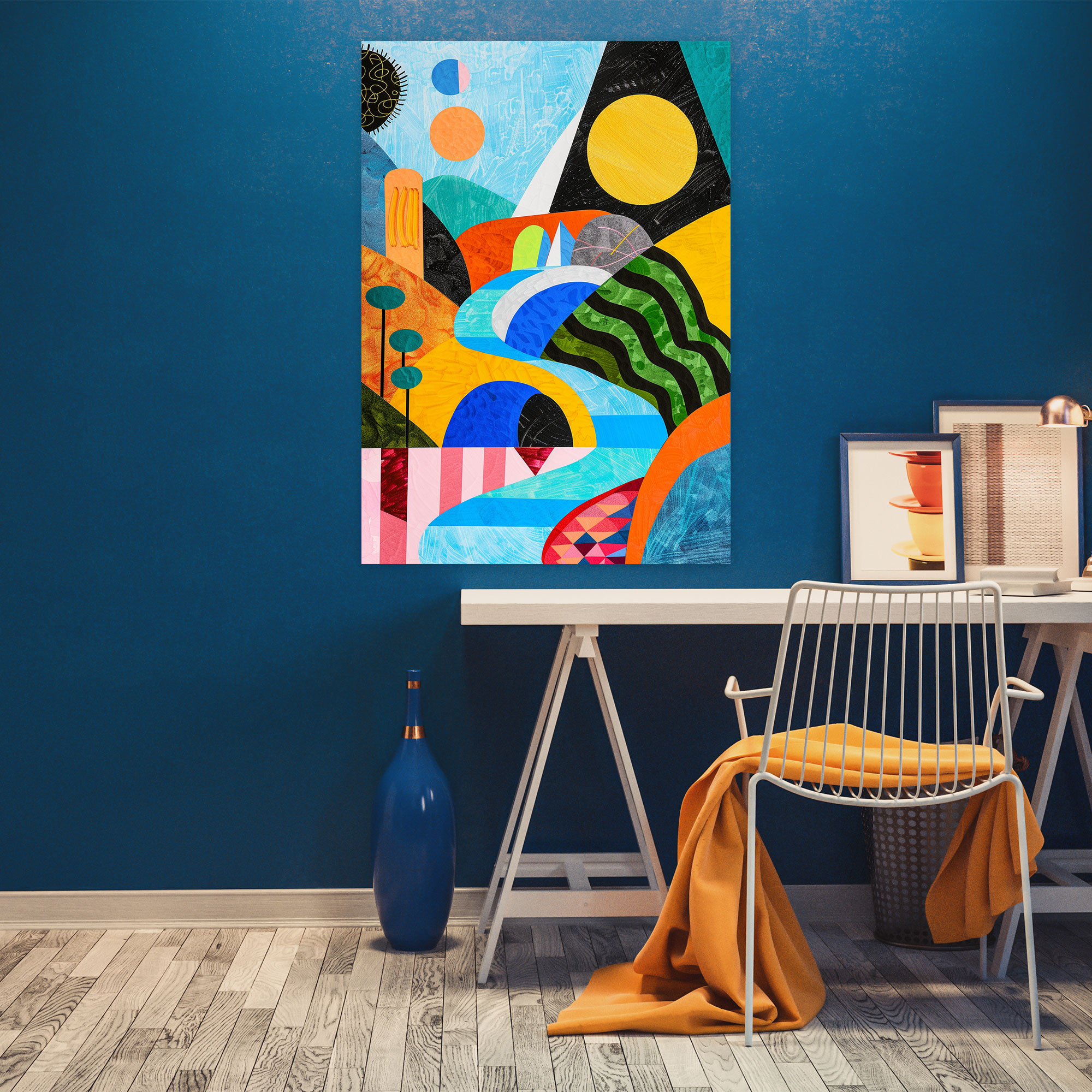Frida Kahlo Style Canvas Print - Frida Kahlo, Wall Art, Canvas Wall Art, Frida Kahlo Style