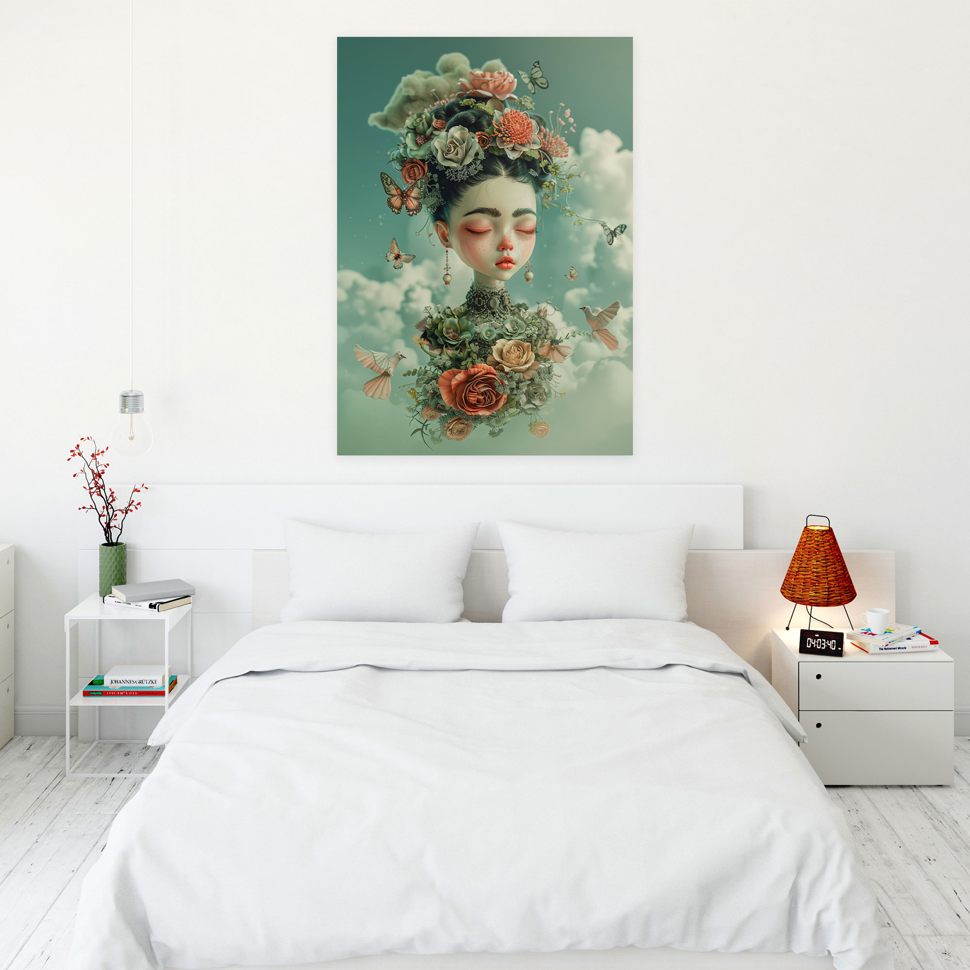 Frida Kahlo Style Wall Art - Frida Kahlo, Canvas Wall Art, Frida Kahlo Style, Wall Art