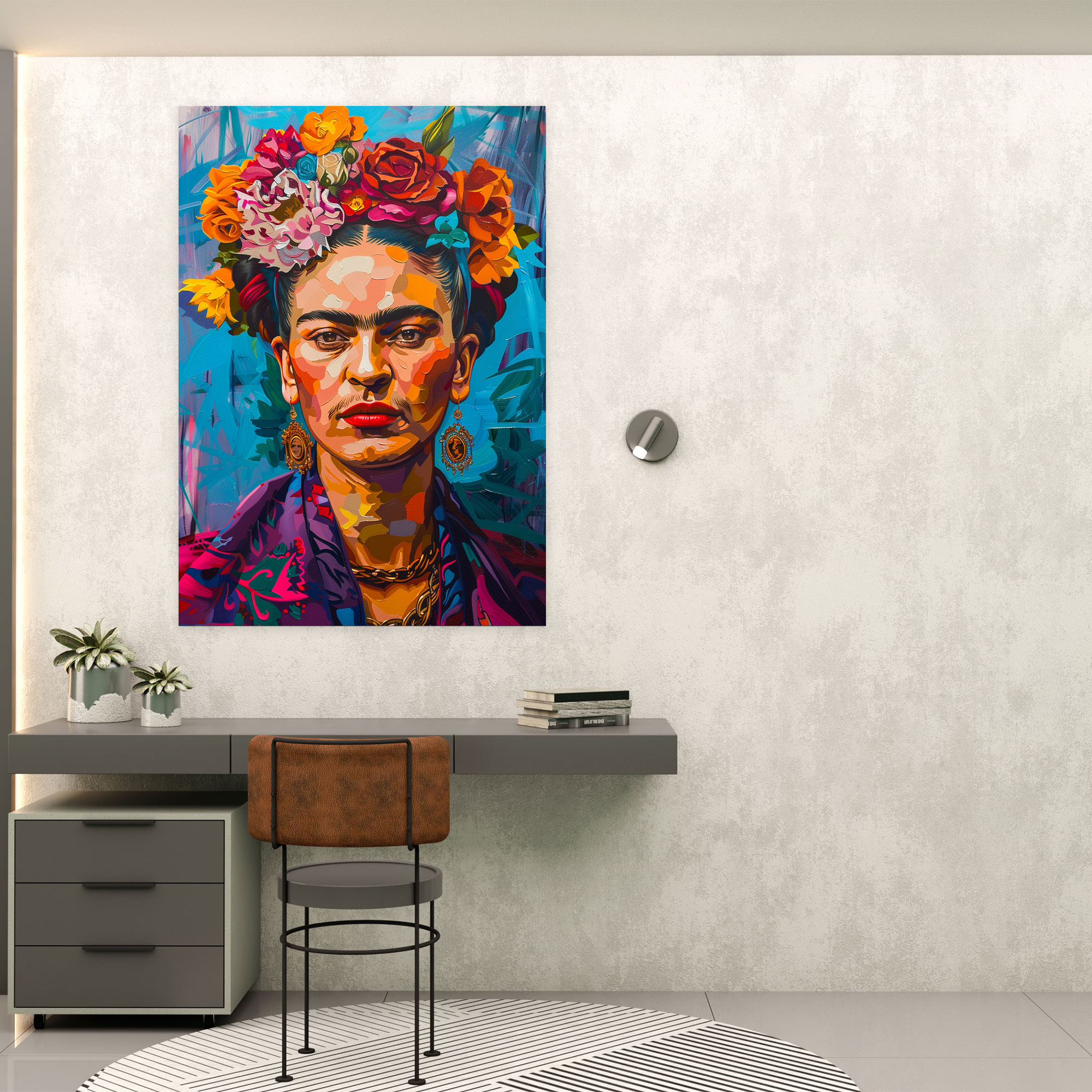 Frida Kahlo Style Wall Art - Frida Kahlo, Canvas Print, Home Decoration, Wall Decoration