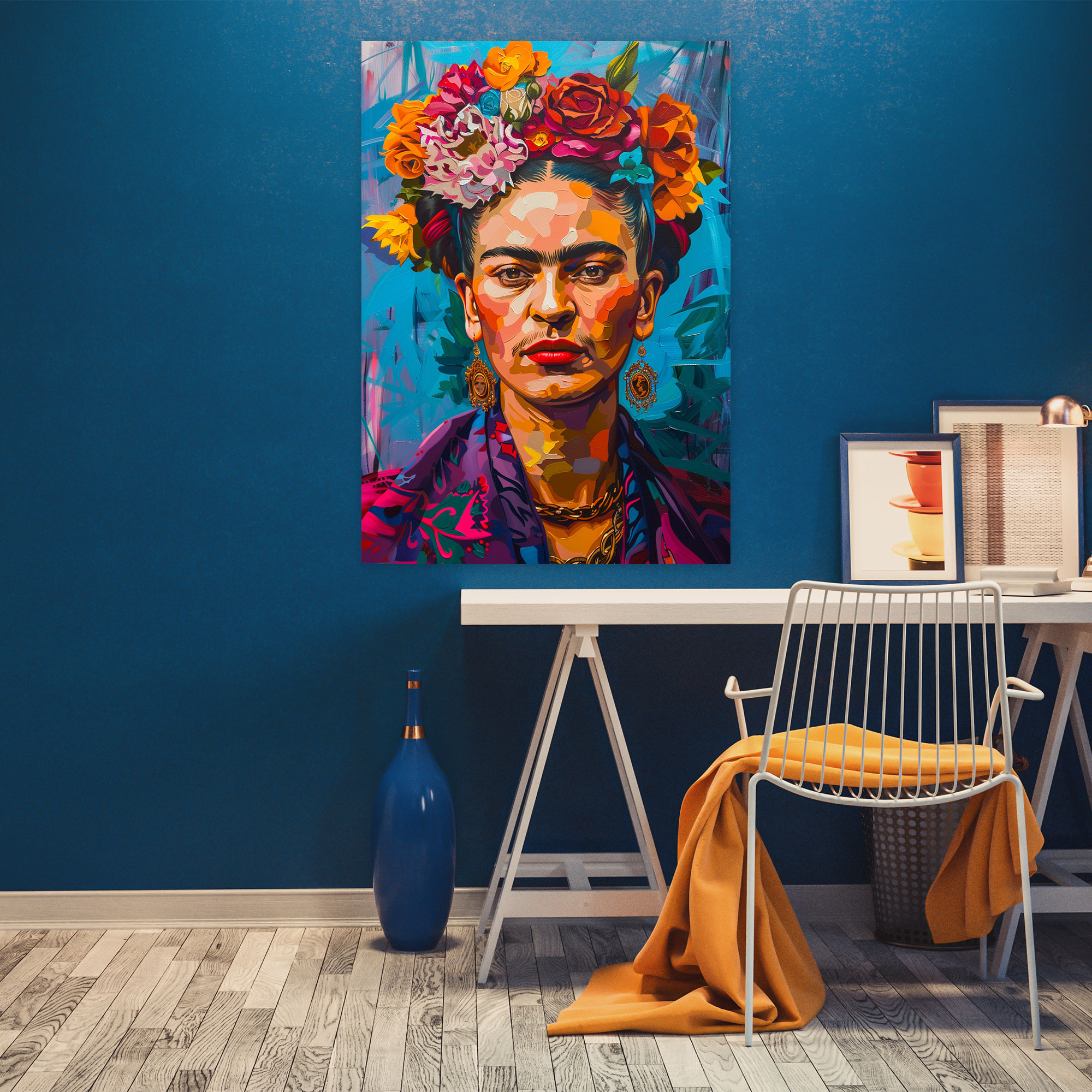 Frida Kahlo Style Wall Art - Frida Kahlo, Canvas Print, Home Decoration, Wall Decoration