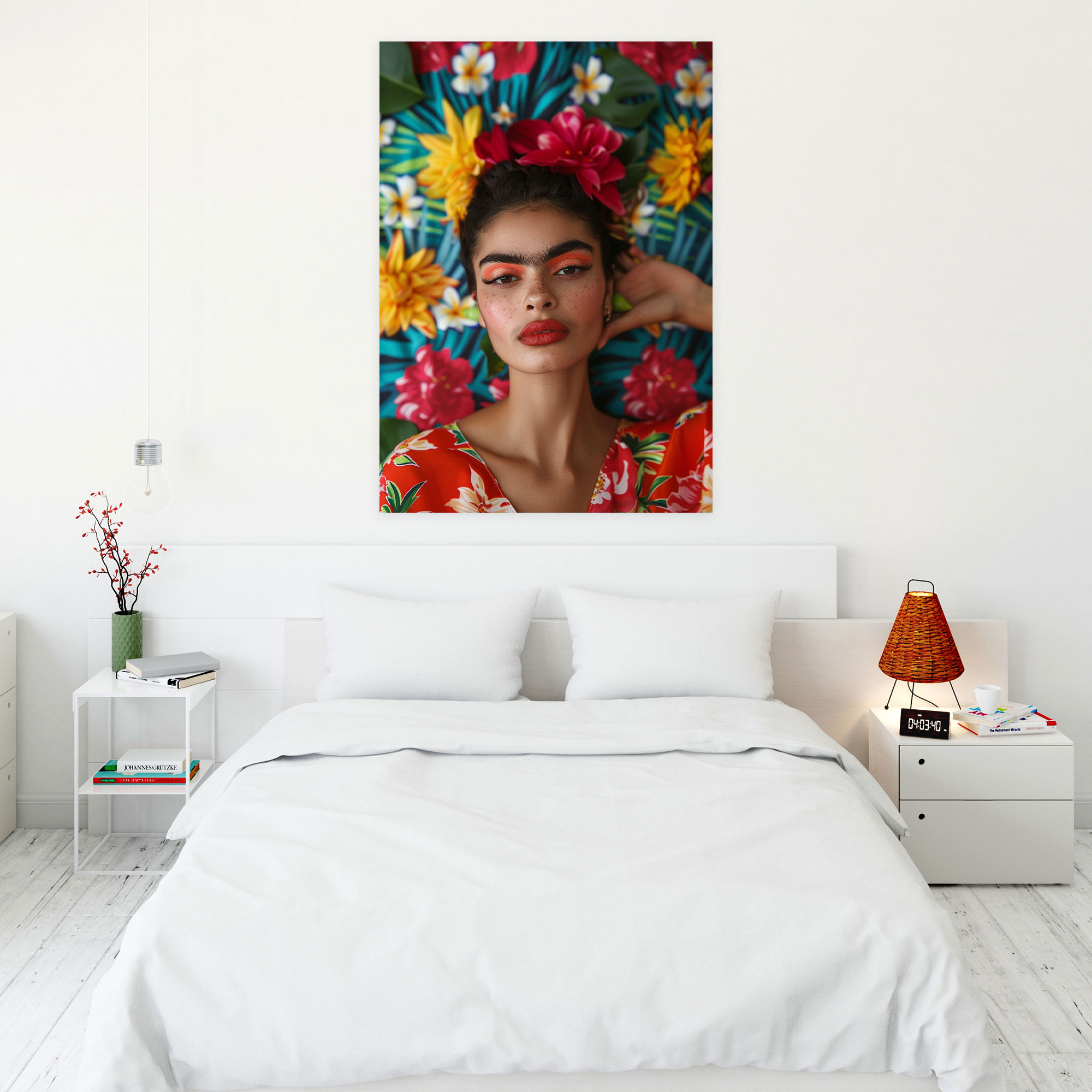 Frida Kahlo Style Wall Art - Frida Kahlo, Canvas Wall Art, Canvas Print, Wall Decoration
