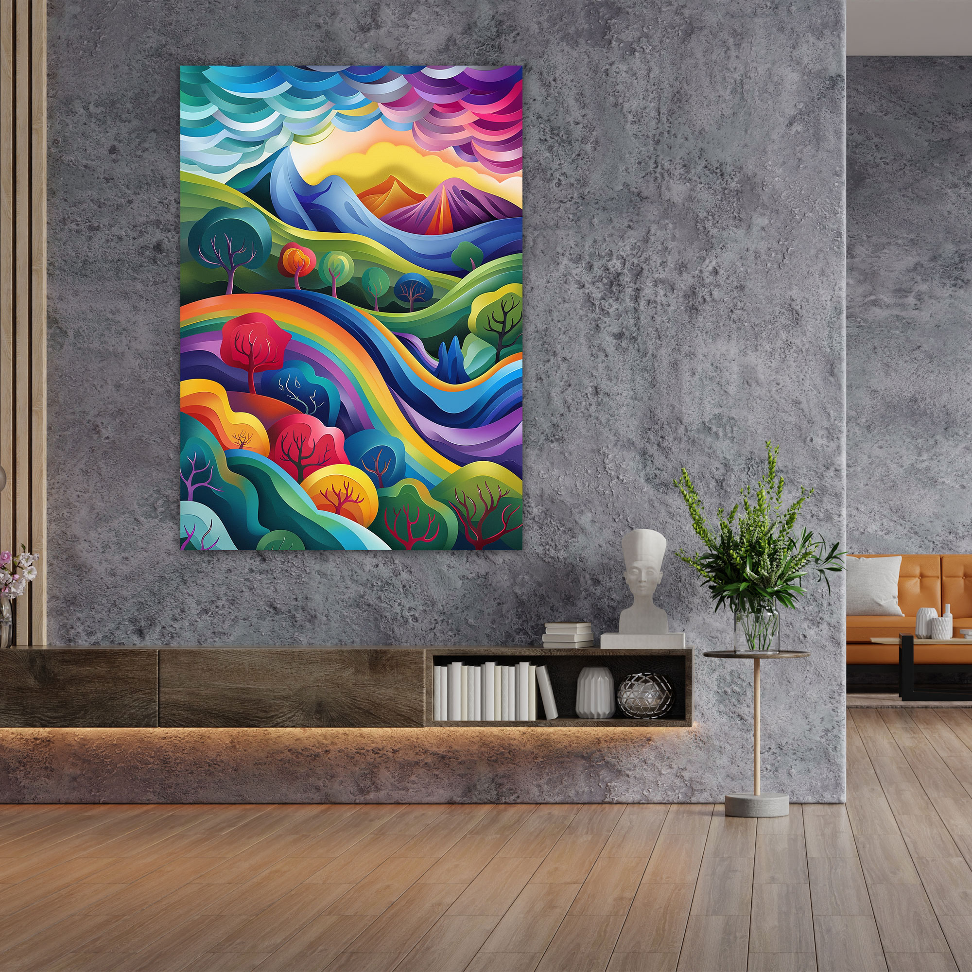 Frida Kahlo Style Canvas Print - Frida Kahlo, Home Decoration, Frida Kahlo Style, Canvas Print