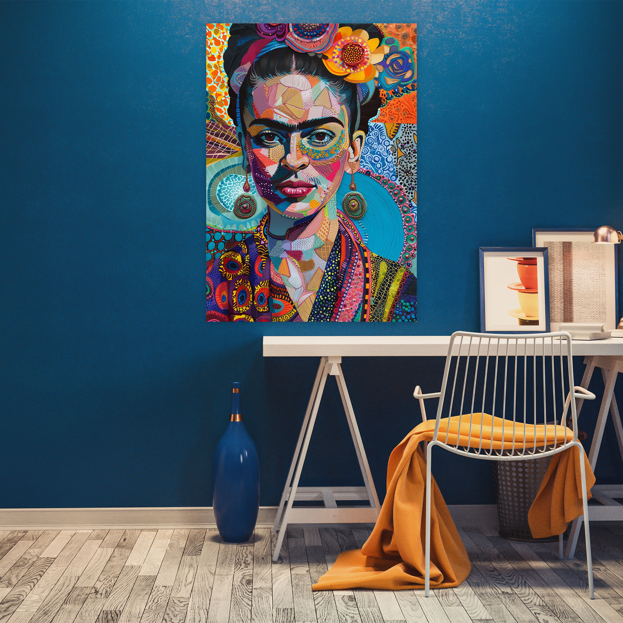 Frida Kahlo Style Canvas Print - Frida Kahlo, Wall Decoration, Home Decoration, Canvas